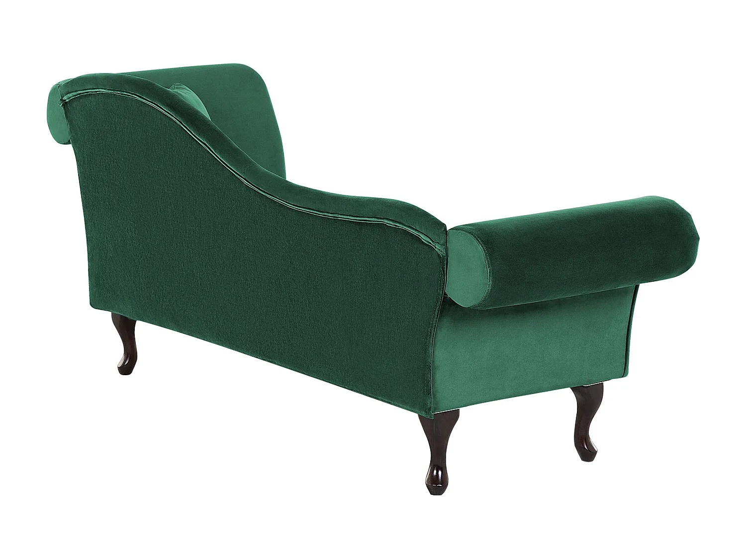 Chaise longue côté droit LATTES Velours Vert foncé