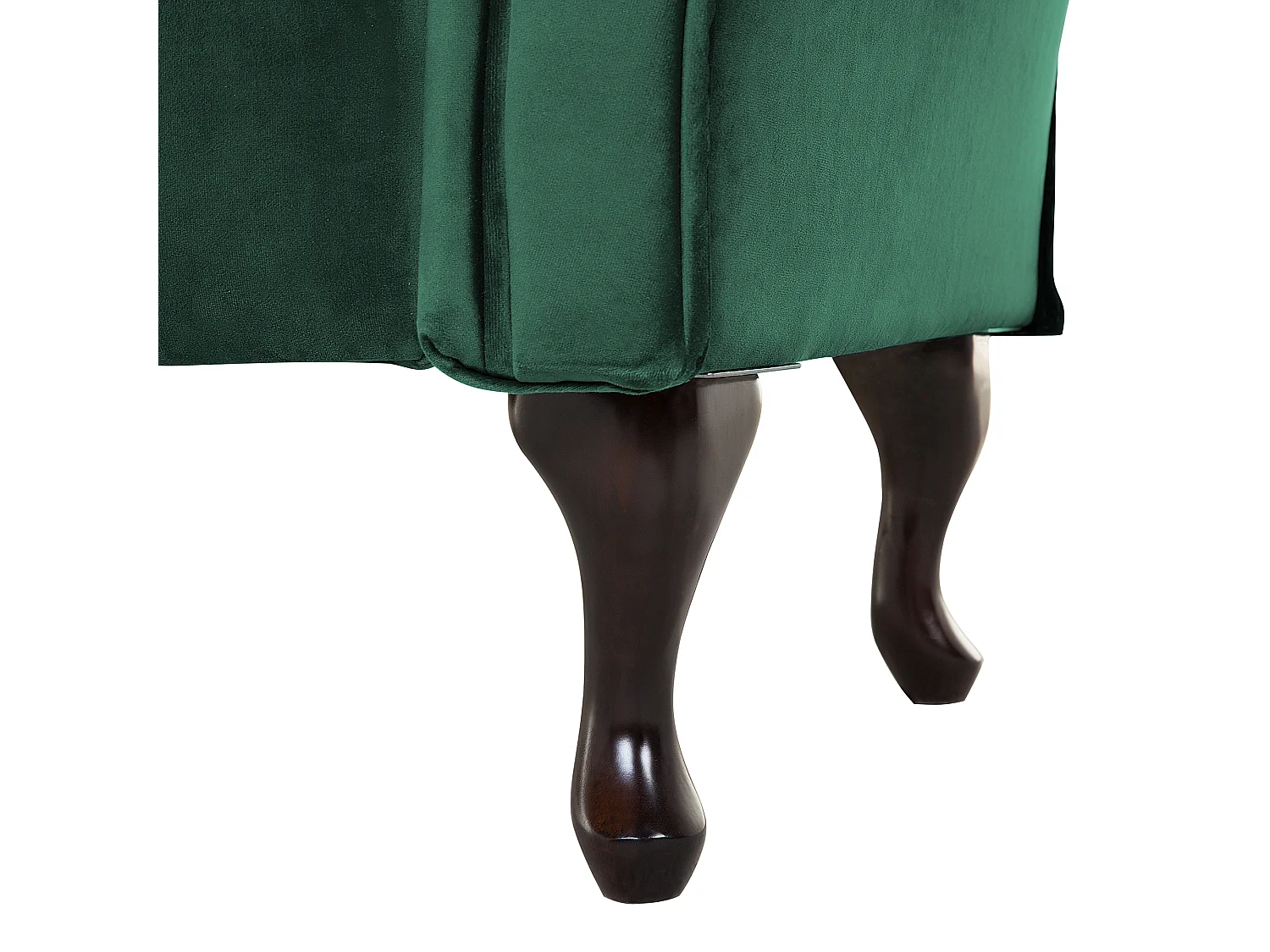 Chaise longue côté droit LATTES Velours Vert foncé