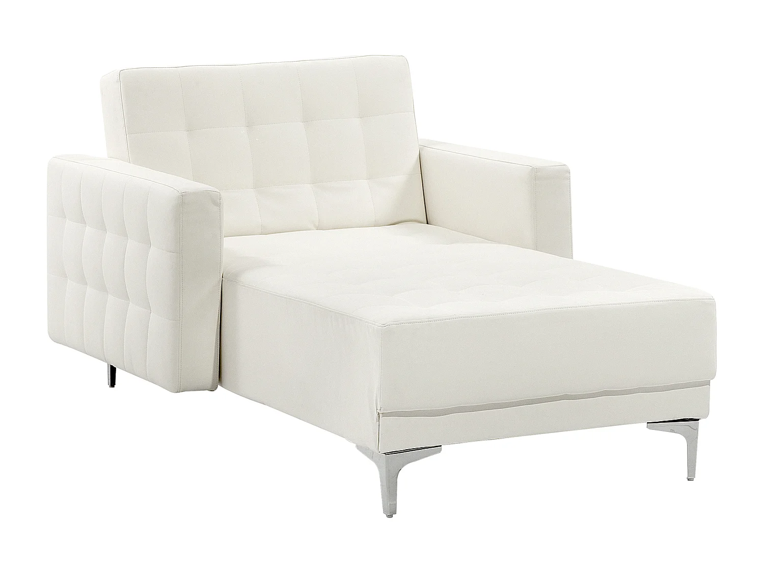 Chaise longue ABERDEEN Kunstleer Wit