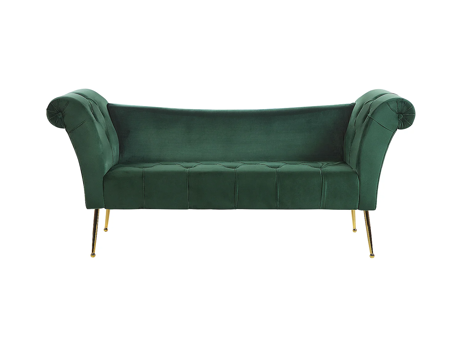 Chaise longue NANTILLY Velours Vert foncé