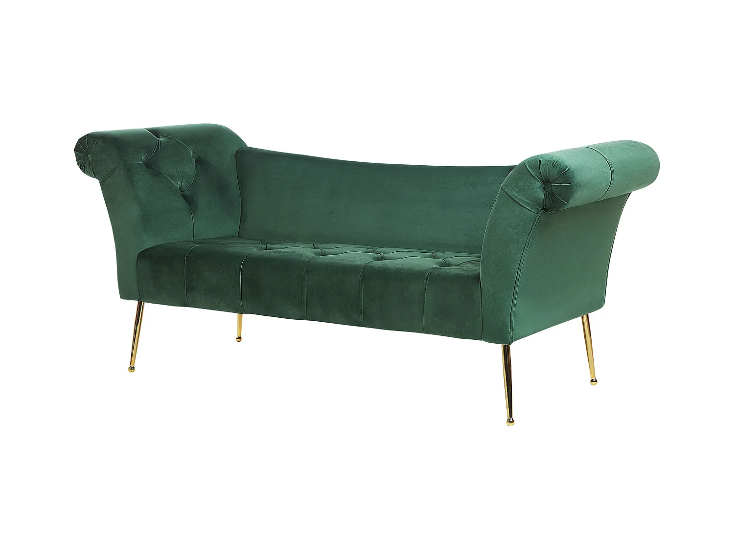 Chaise longue NANTILLY Velluto Verde scuro