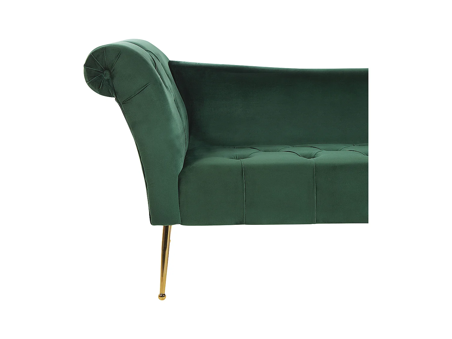 Chaise longue NANTILLY Velluto Verde scuro