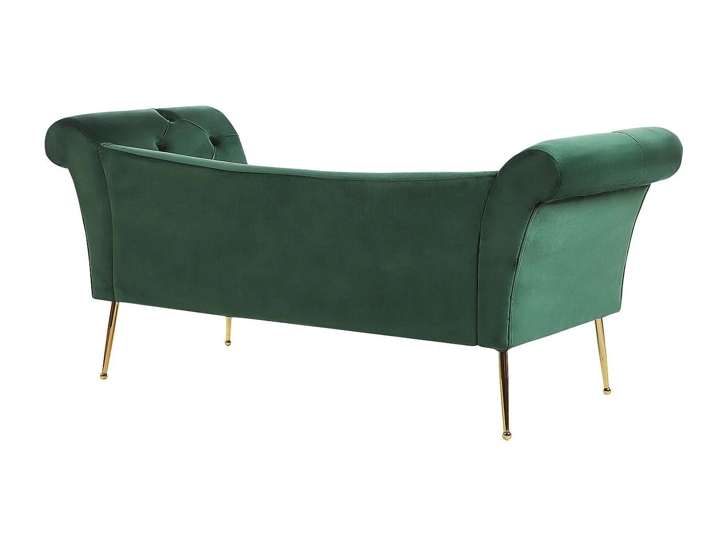 Chaise longue NANTILLY Fluweel Donkergroen
