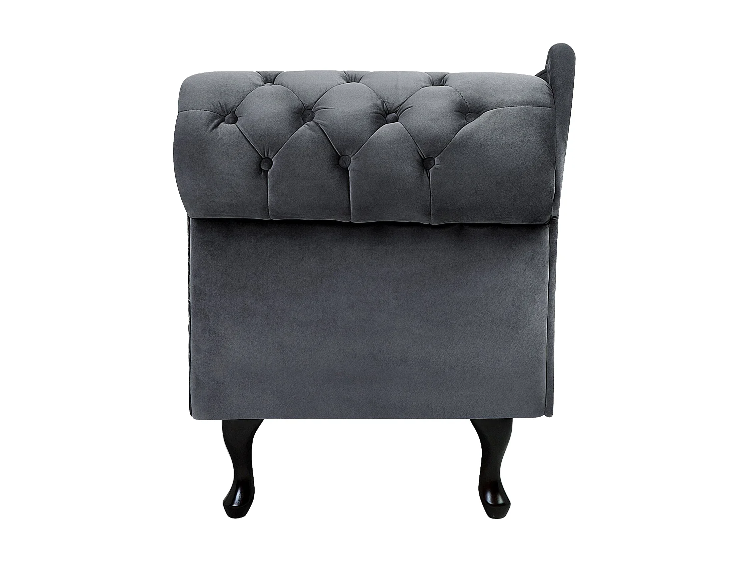 Chaise longue côté droit NIMES Velours Gris