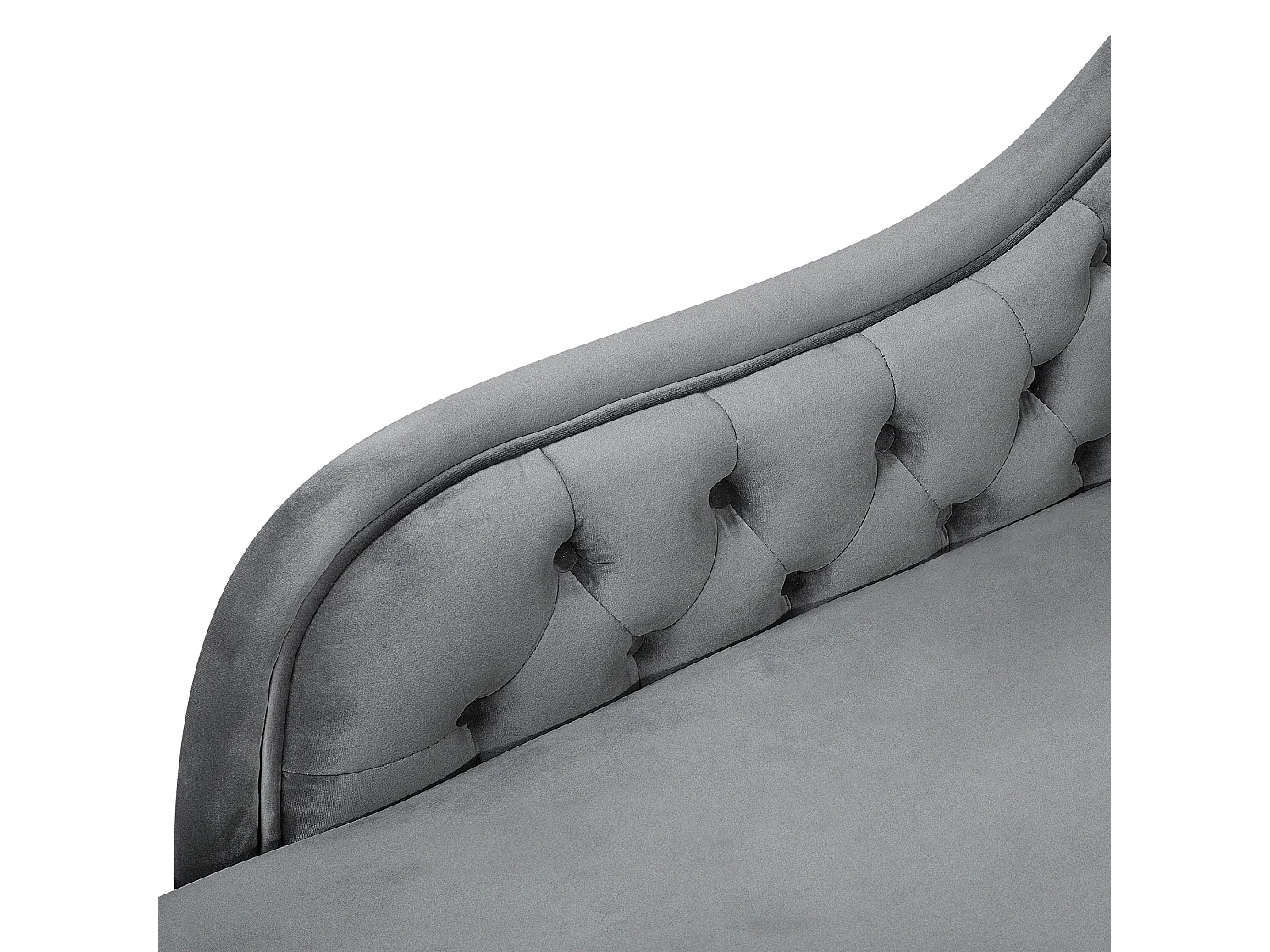 Chaise longue côté droit NIMES Velours Gris