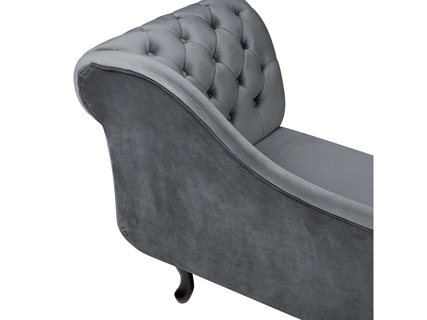 Chaise longue côté droit NIMES Velours Gris
