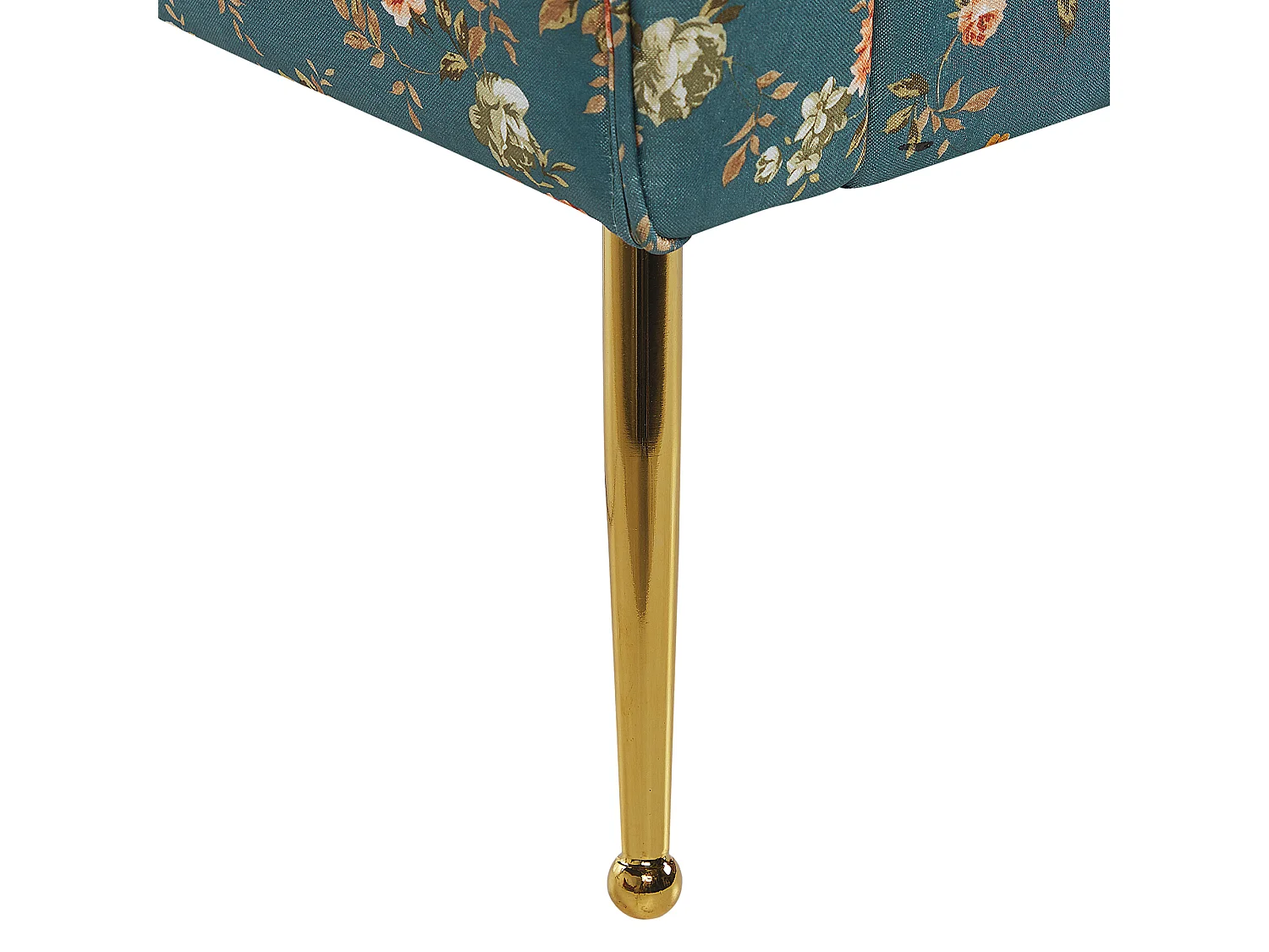 Chaise longue NANTILLY Fluweel Zeeblauw