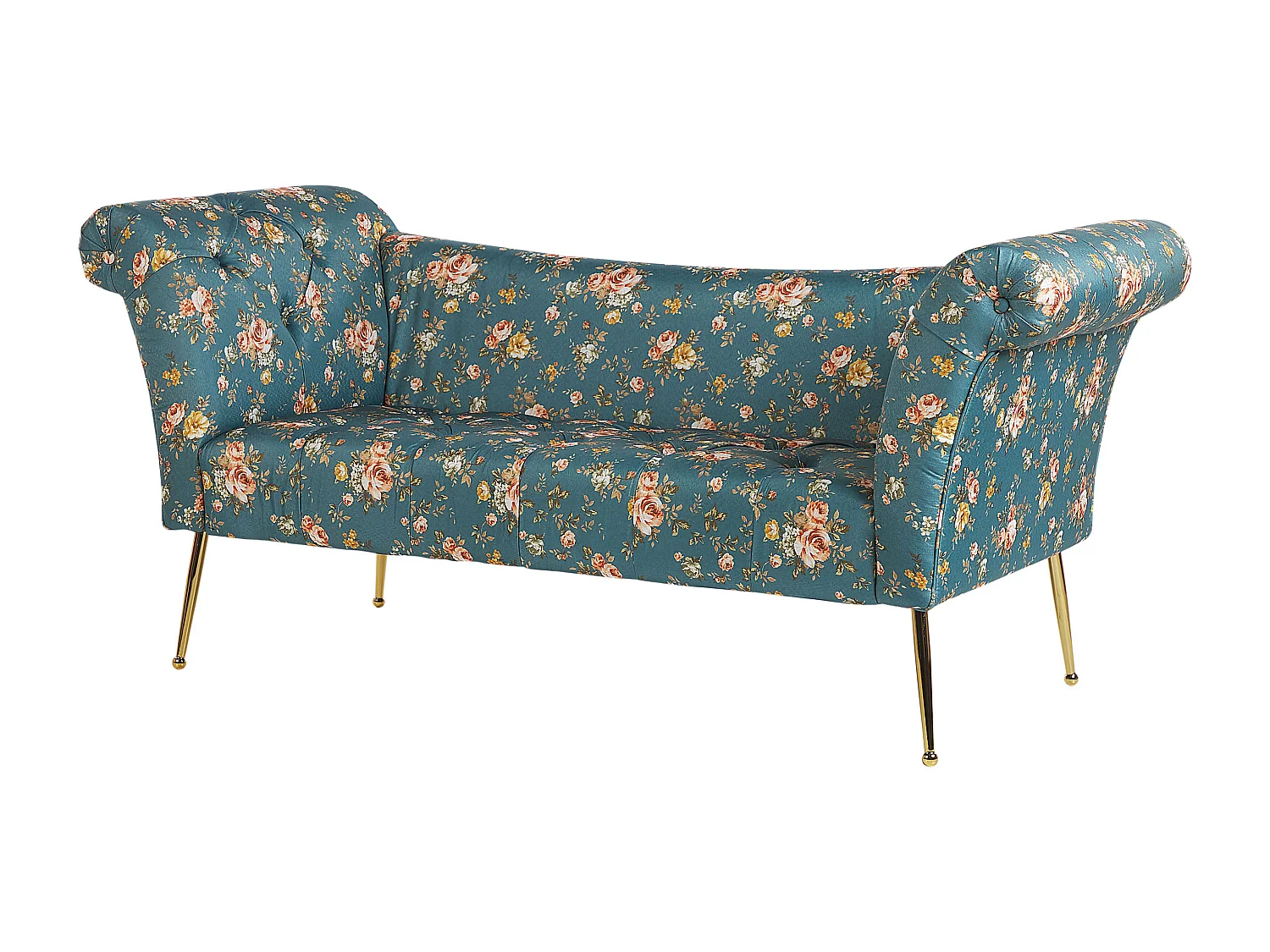 Chaise longue NANTILLY Terciopelo Azul verdoso