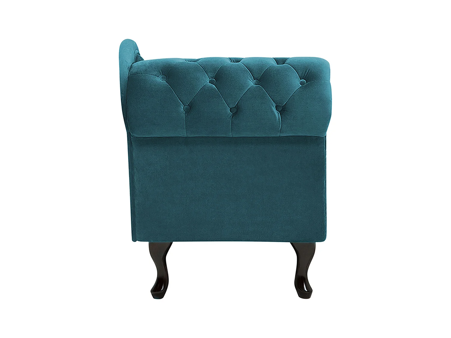 Chaise longue côté droite NIMES Velours Bleu paon