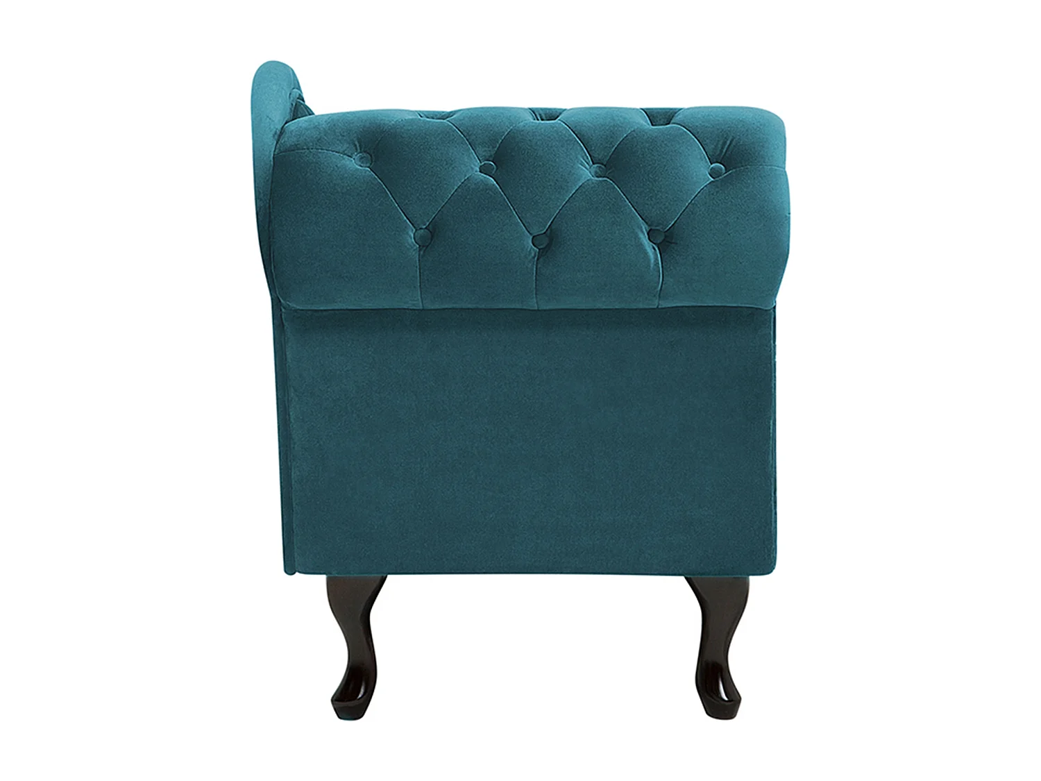 Chaise longue côté gauche NIMES Velours Bleu paon