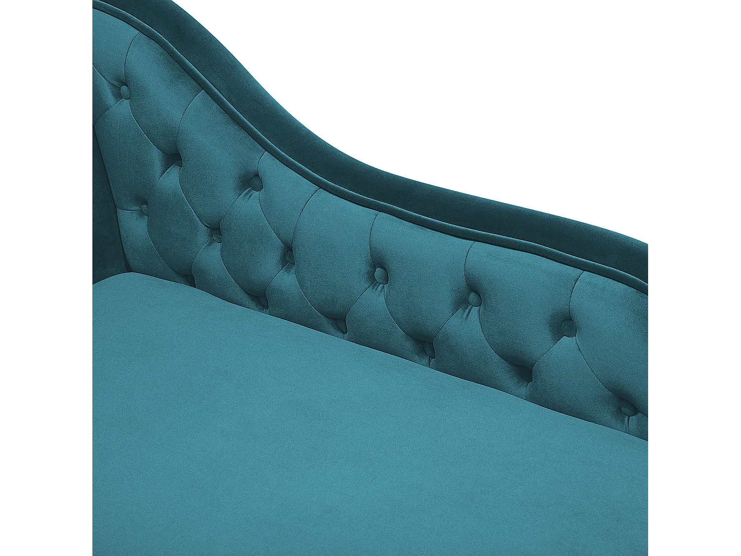 Chaise longue côté gauche NIMES Velours Bleu paon