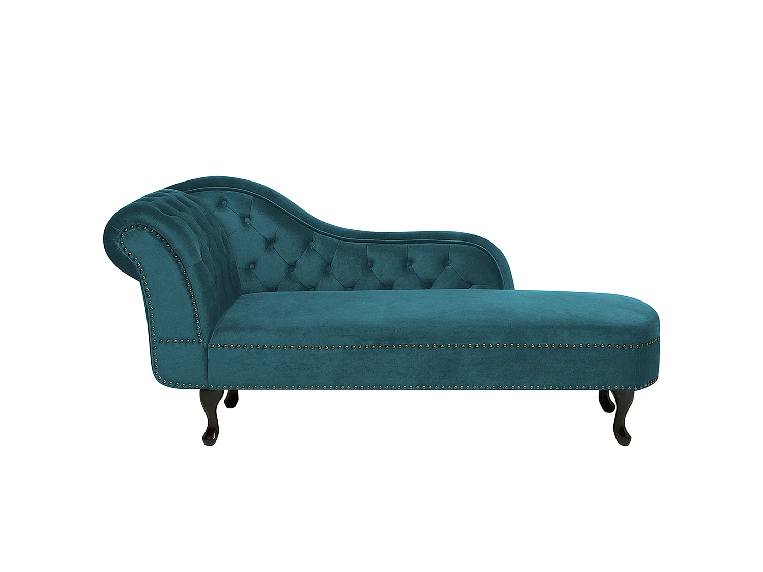 Left-Hand Chaise Longue NIMES Velvet Teal