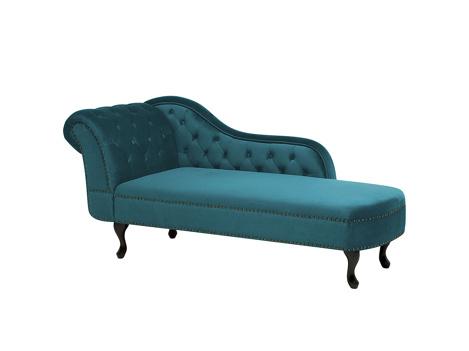 Left-Hand Chaise Longue NIMES Velvet Teal