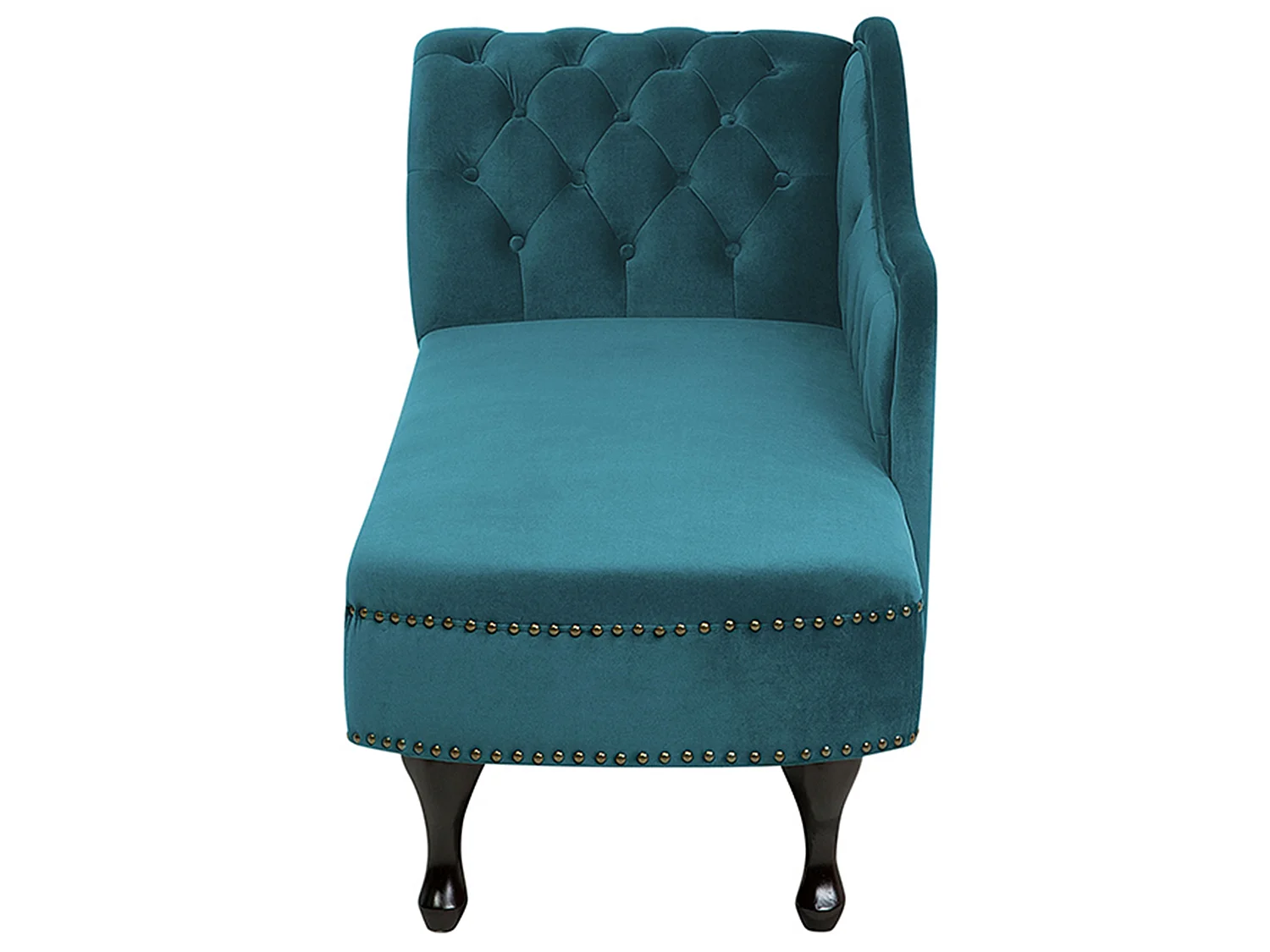 Left-Hand Chaise Longue NIMES Velvet Teal