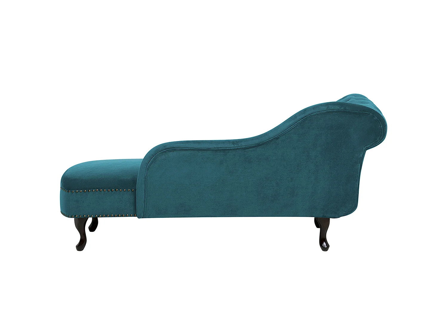 Left-Hand Chaise Longue NIMES Velvet Teal