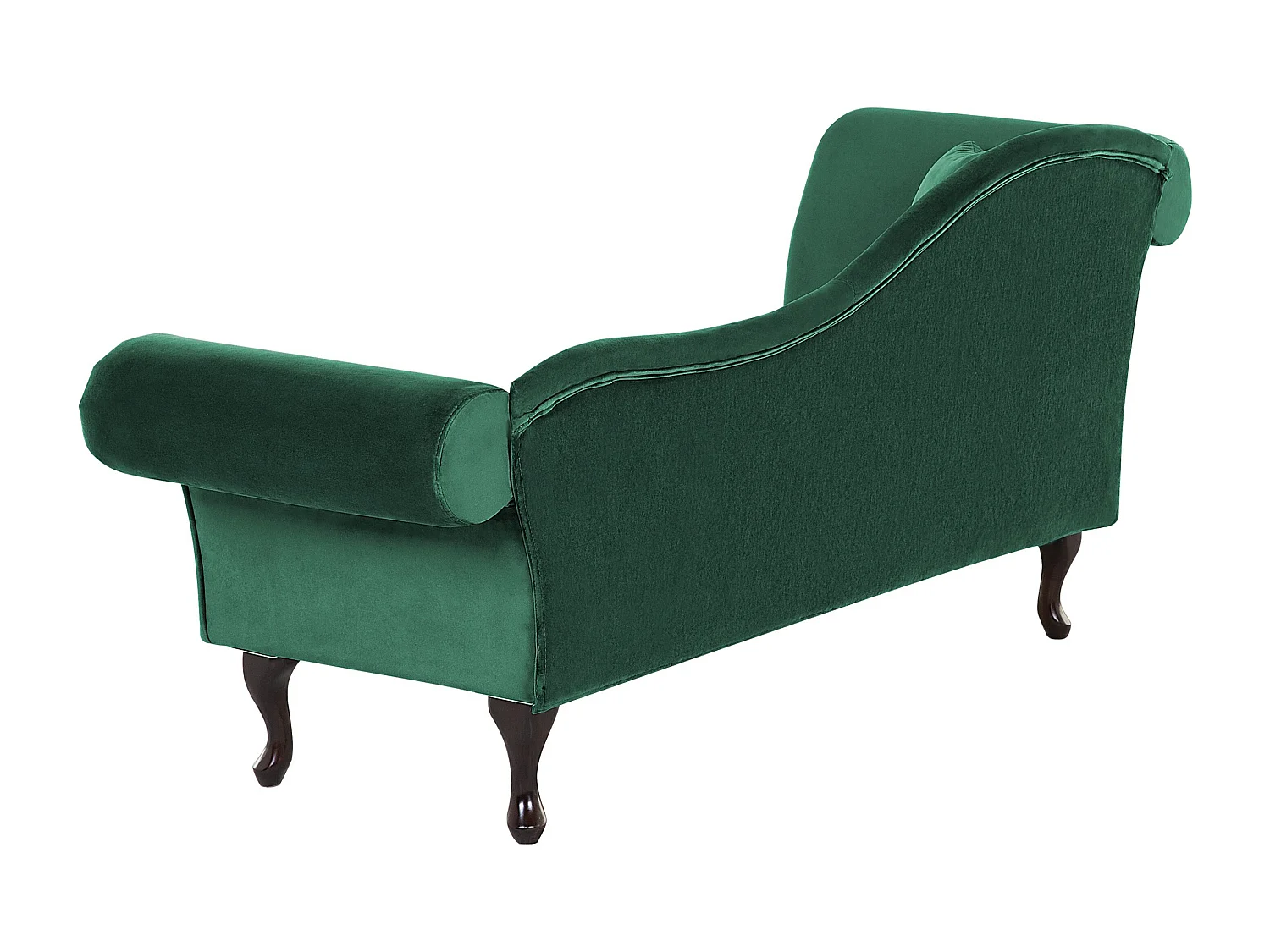 Chaise longue côté droite LATTES Velours Vert foncé