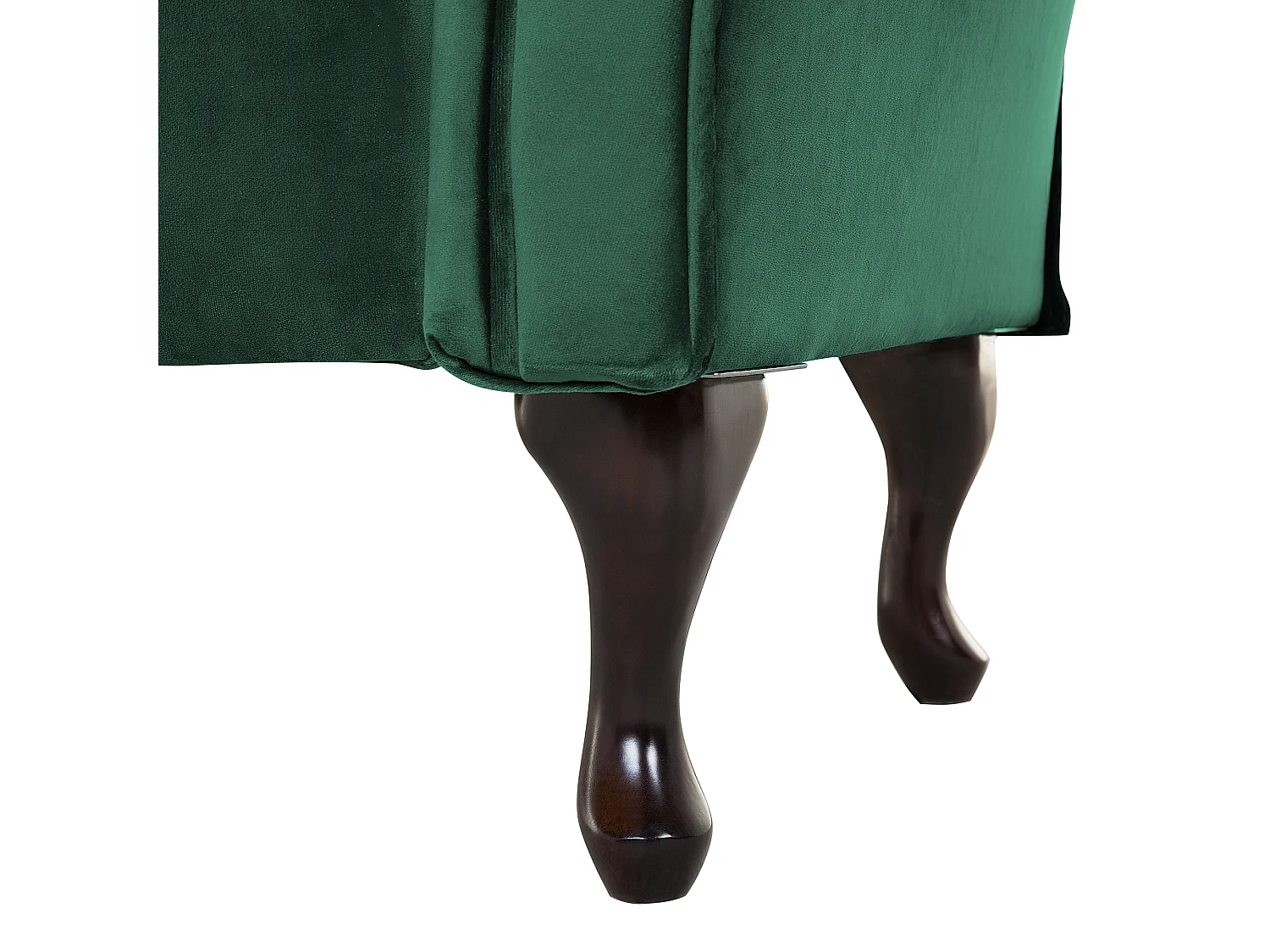 Chaise longue côté droite LATTES Velours Vert foncé