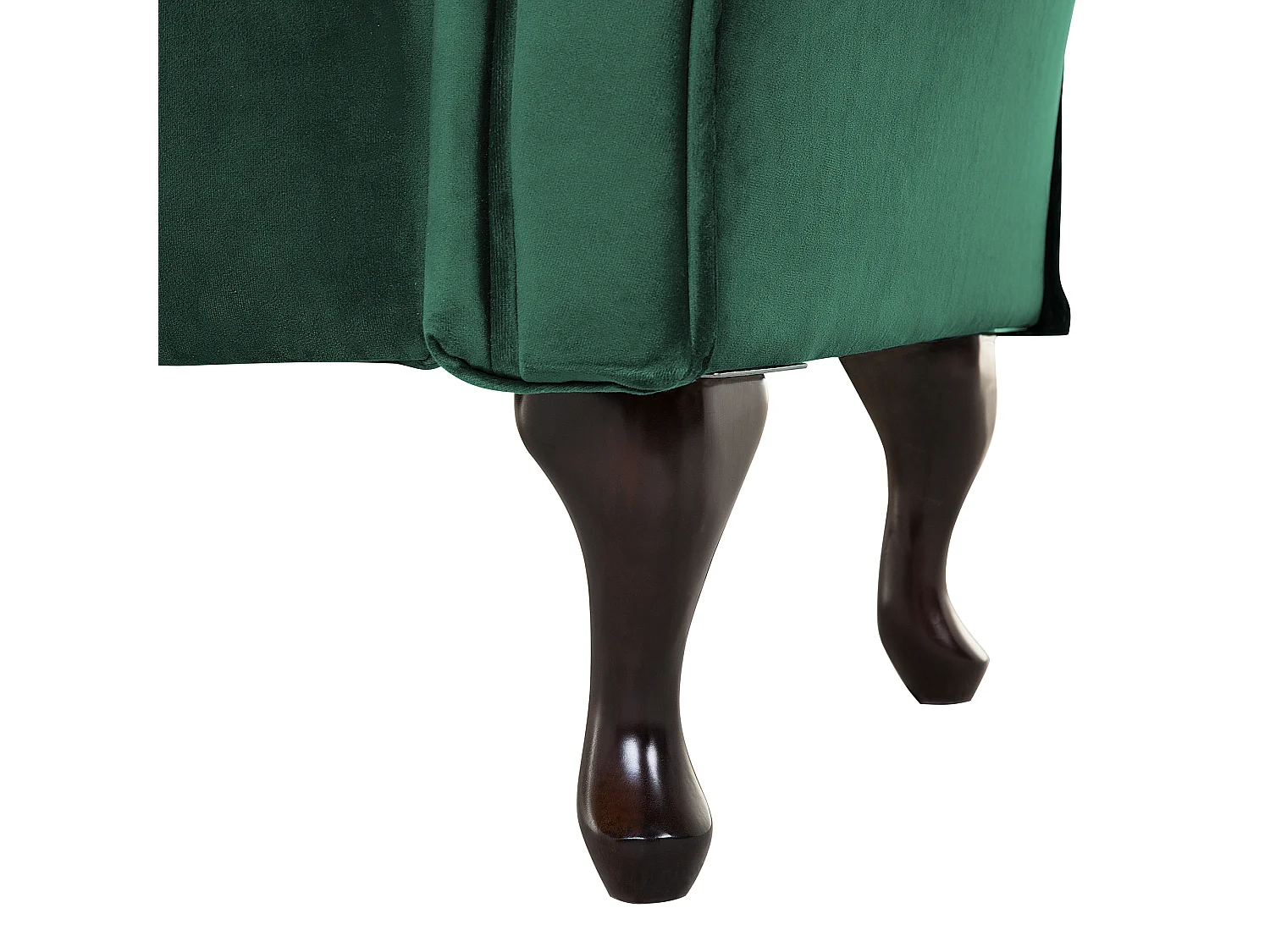 Chaise longue côté gauche LATTES Velours Vert foncé