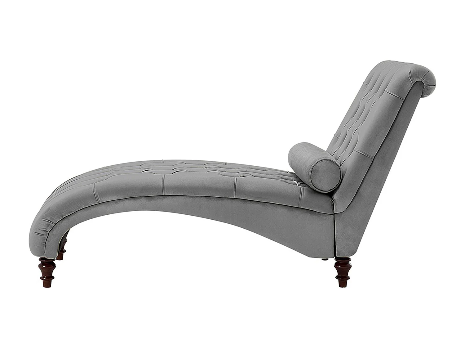 Chaise longue MURET Velours Gris