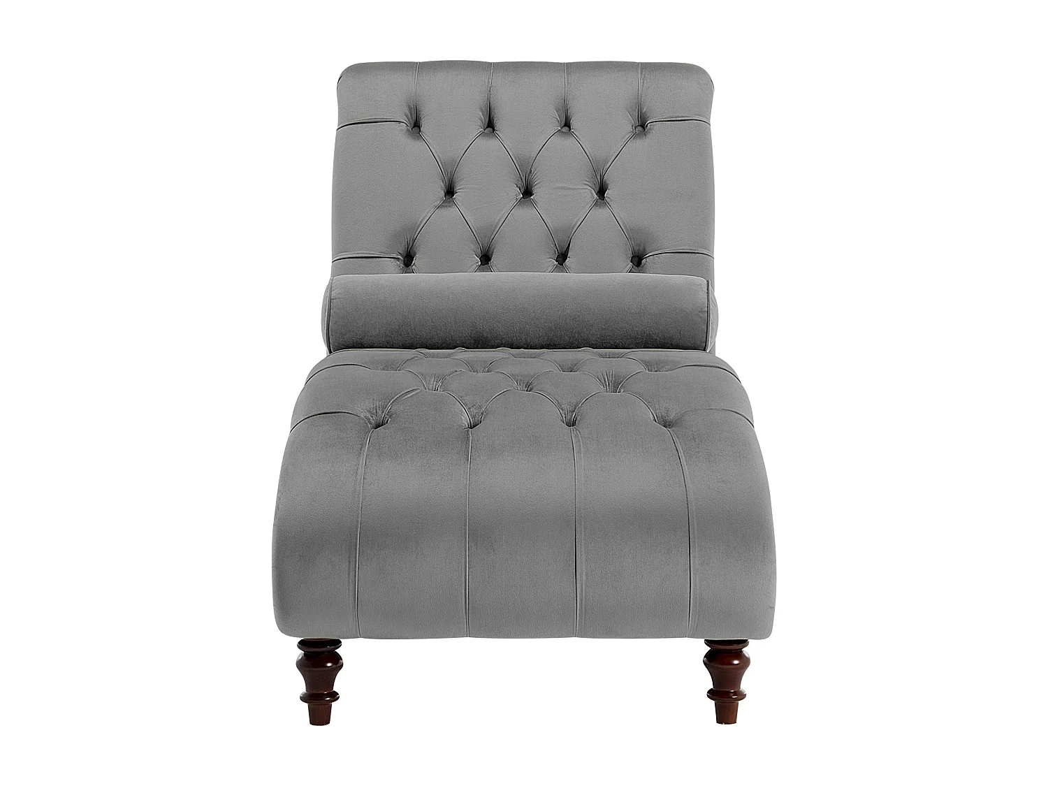 Chaise longue MURET Velours Gris