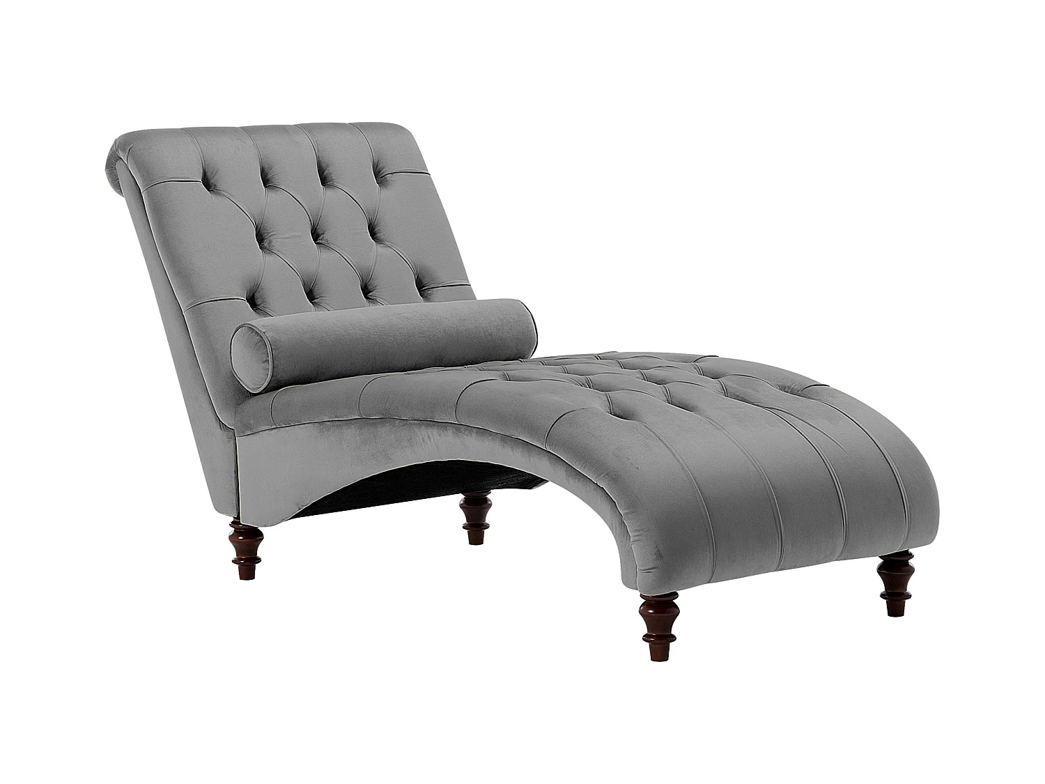 Chaise longue MURET Velours Gris