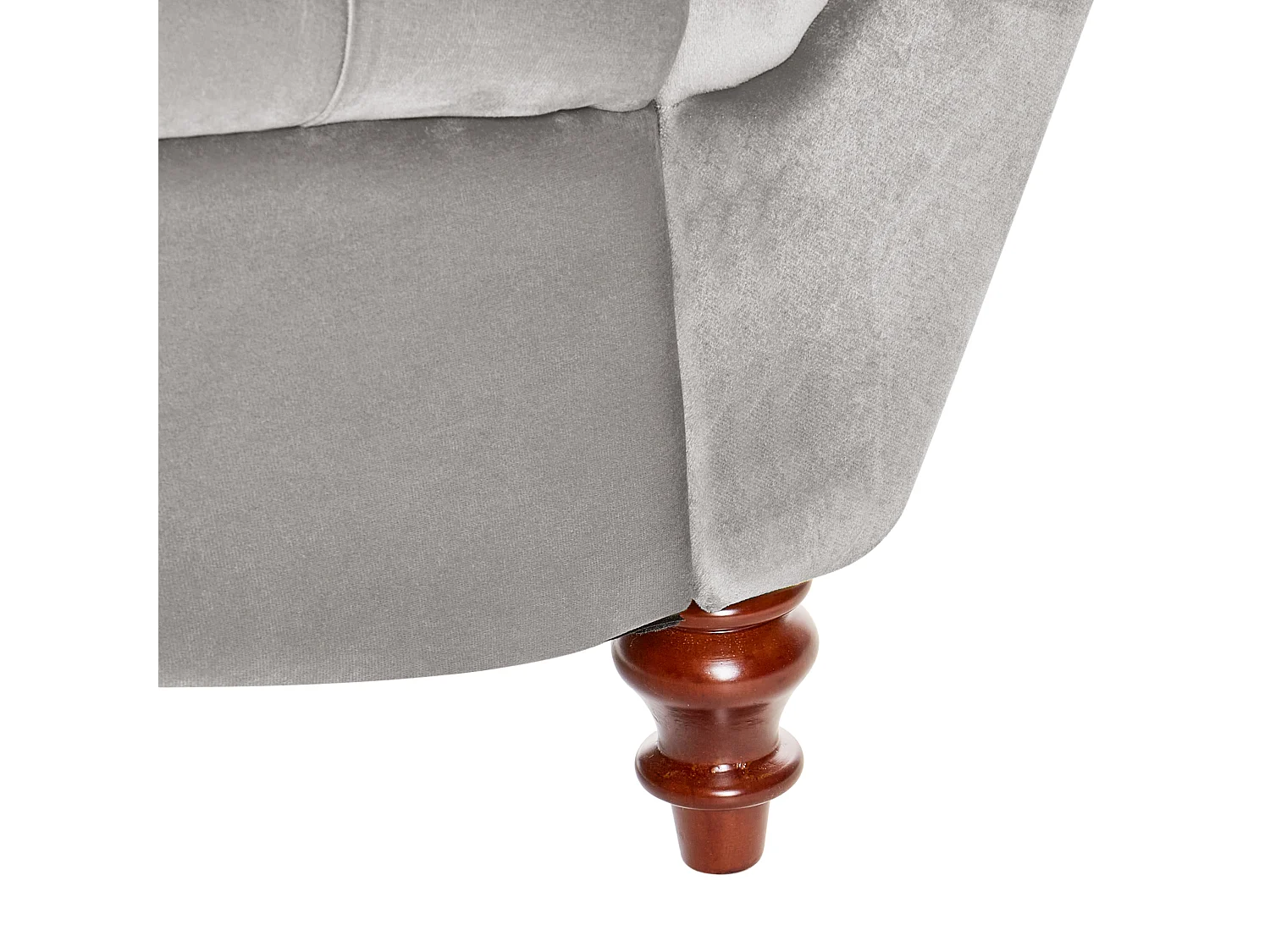 Chaise longue MURET Velours Gris