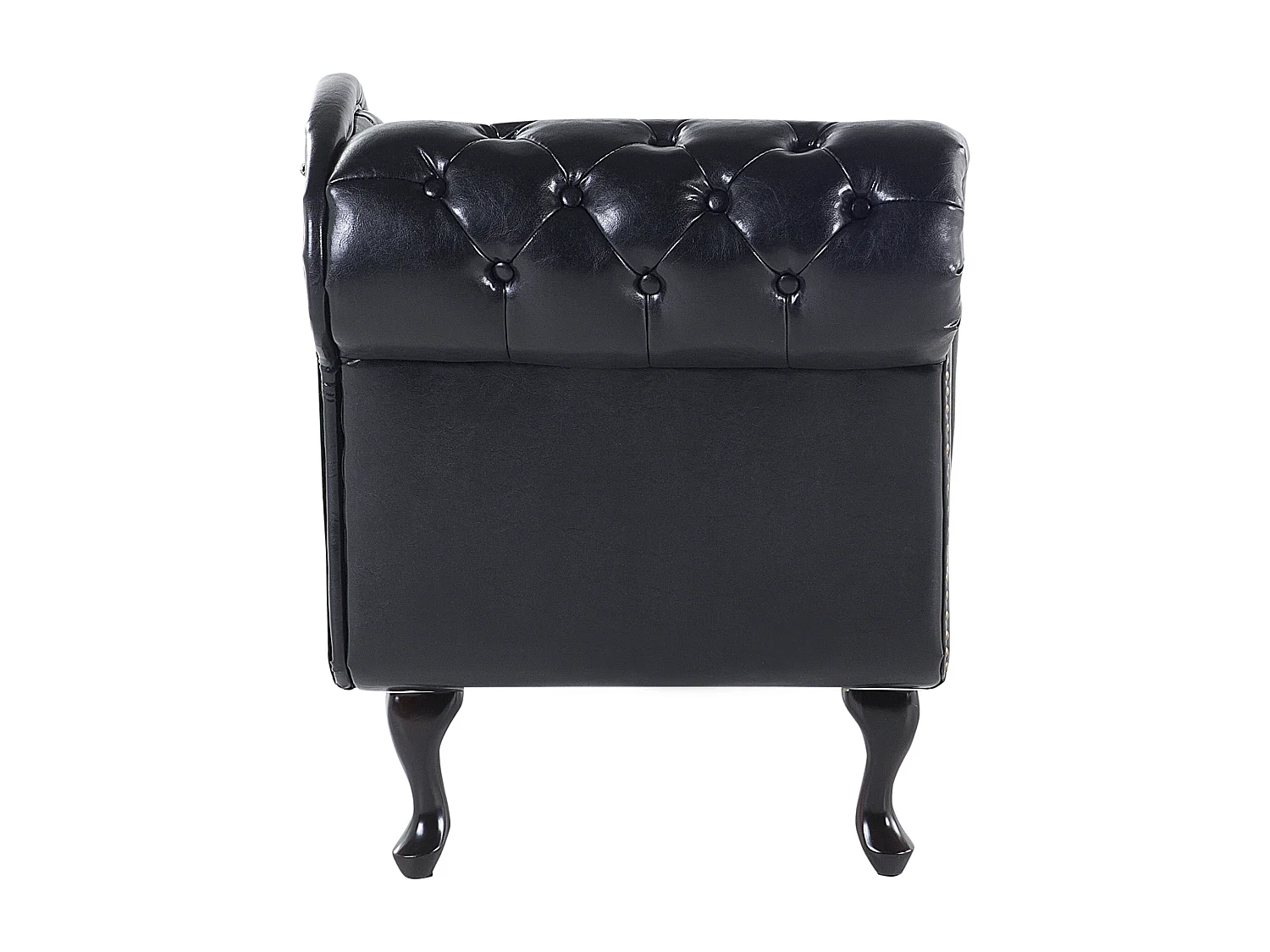 Linkszijdige chaise longue NIMES Kunstleer Zwart