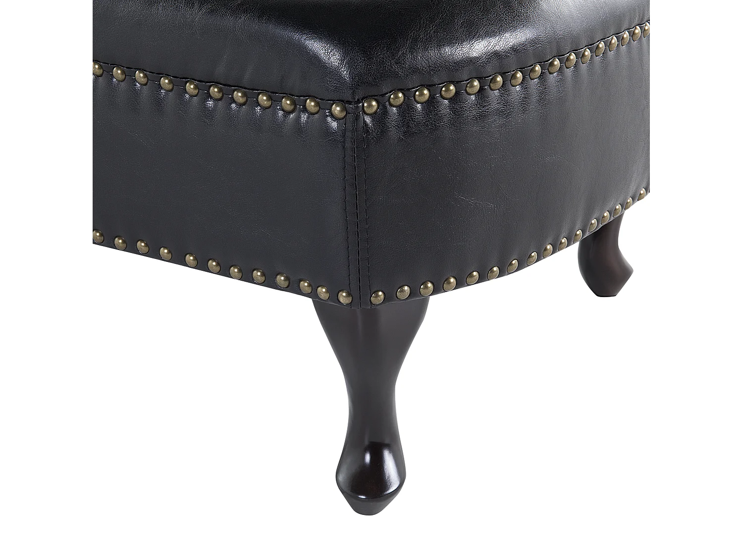 Linkszijdige chaise longue NIMES Kunstleer Zwart