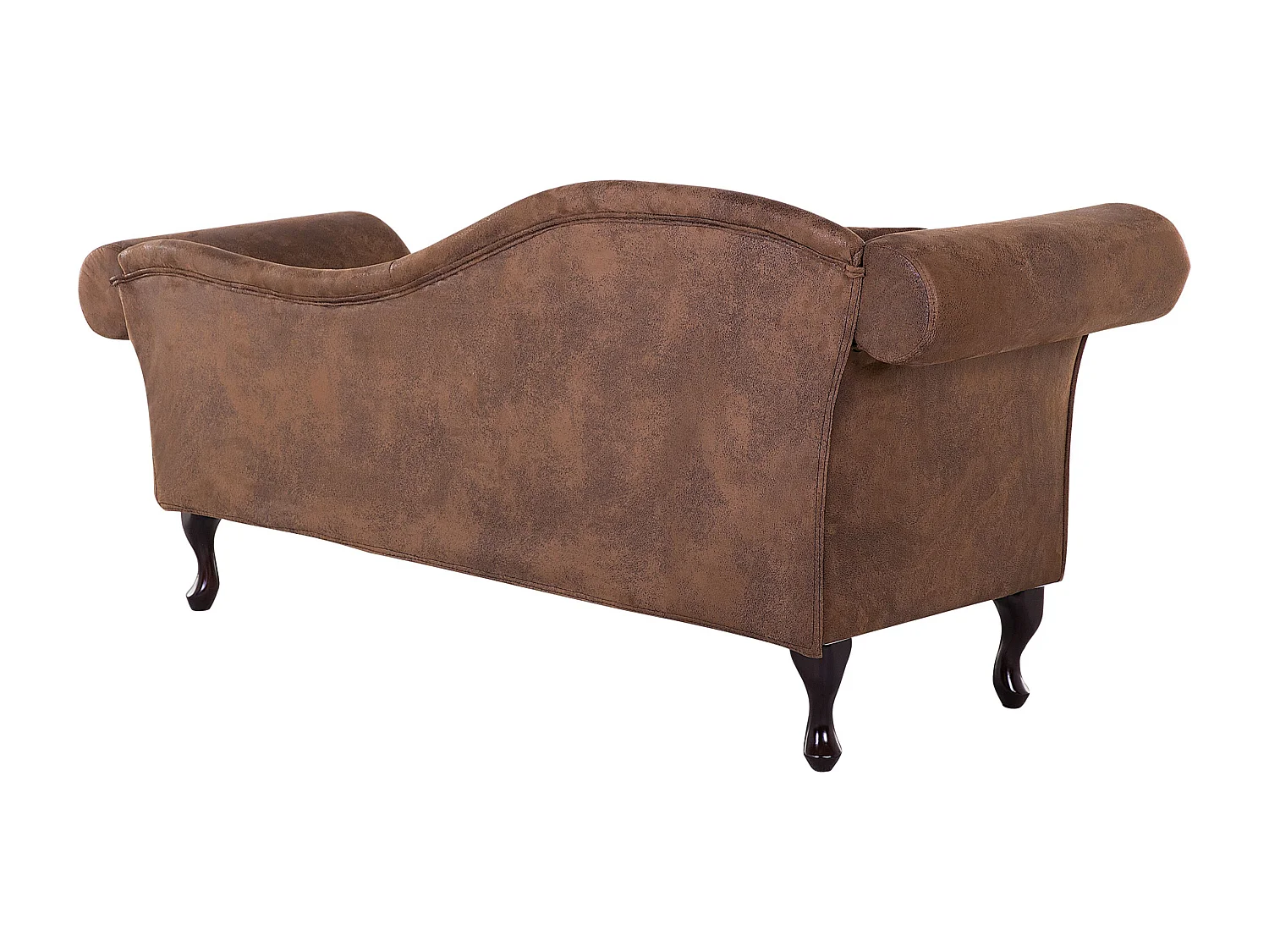 Chaise longue côté droite LATTES Daim synthétique Marron clair