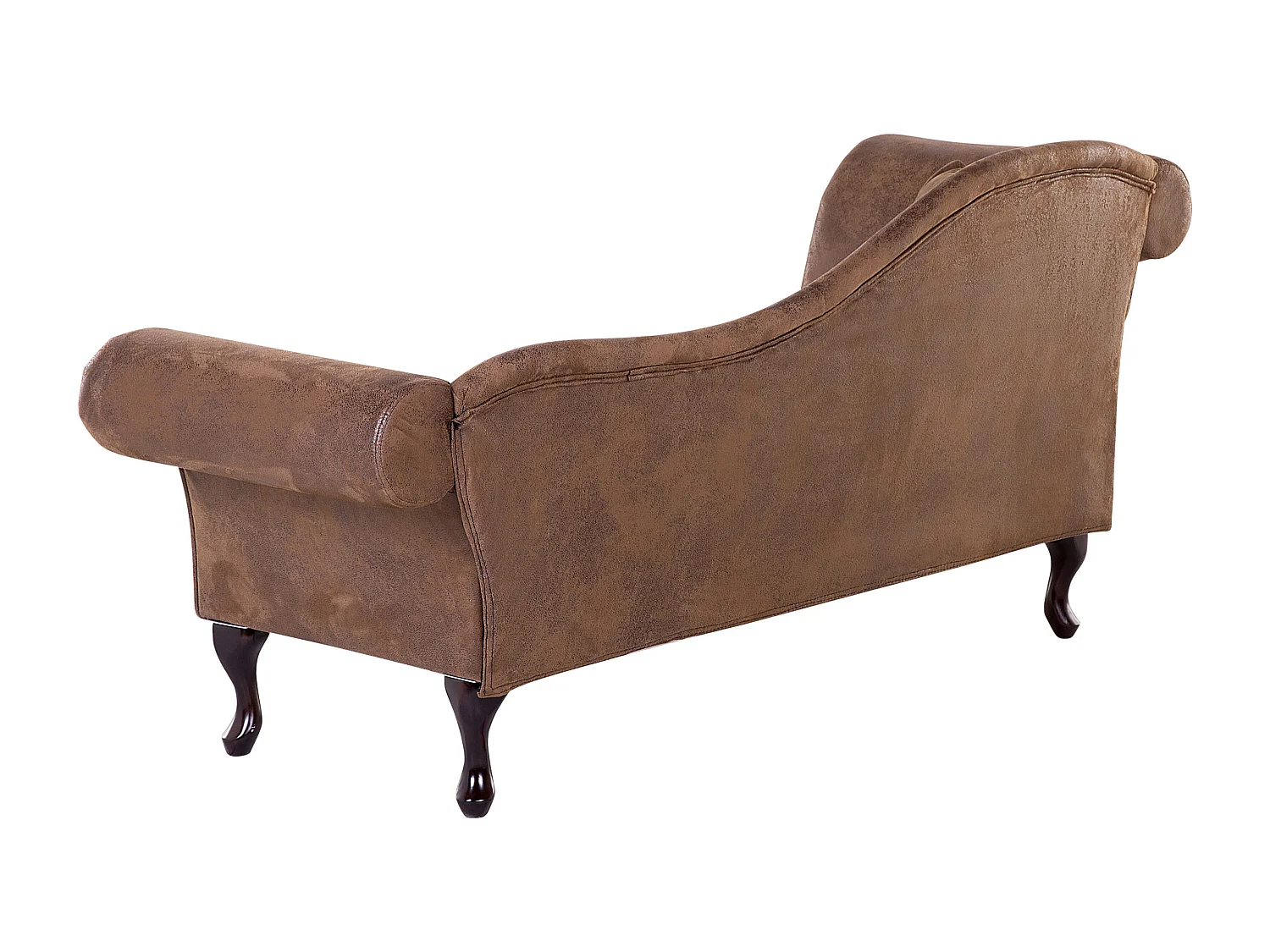 Chaise longue côté droite LATTES Daim synthétique Marron clair