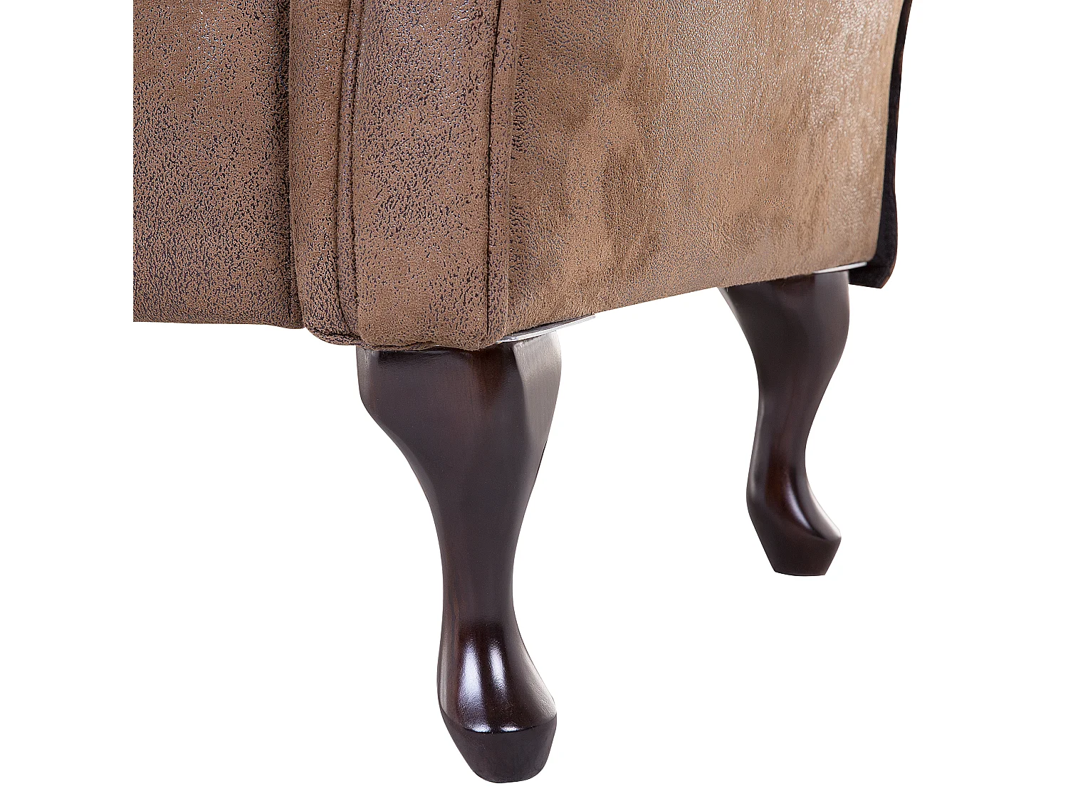 Chaise longue côté droite LATTES Daim synthétique Marron clair