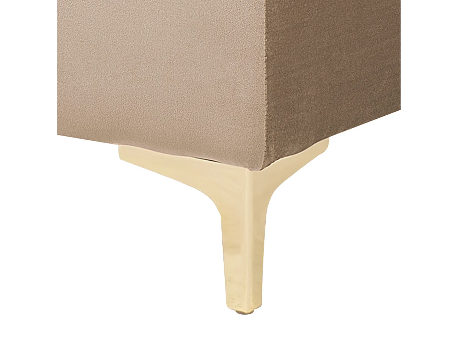 Chaise longue ABERDEEN Fluweel Zandbeige