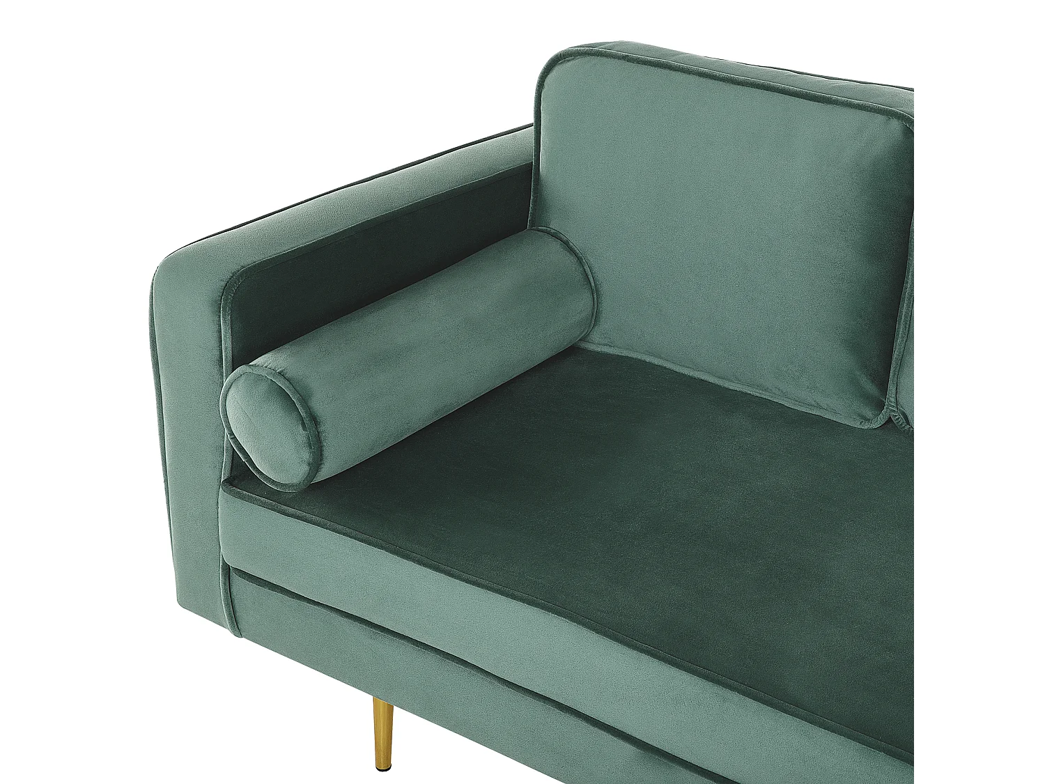 Szezlong lewostronny MIRAMAS Welur Miętowy