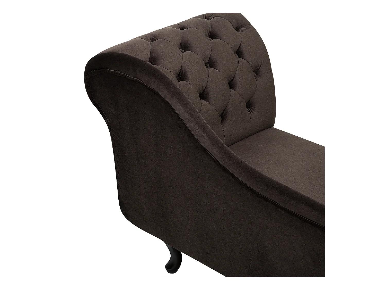Chaise longue versione destra NIMES Velluto Marrone scuro