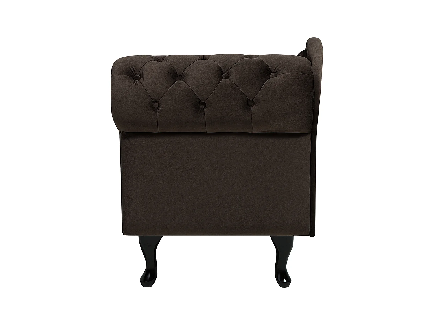 Chaise longue versione destra NIMES Velluto Marrone scuro