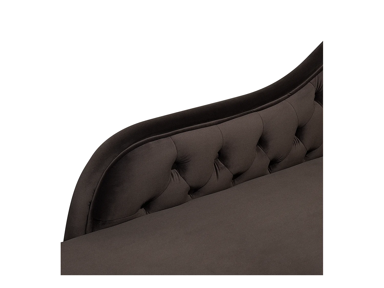 Chaise longue versione destra NIMES Velluto Marrone scuro