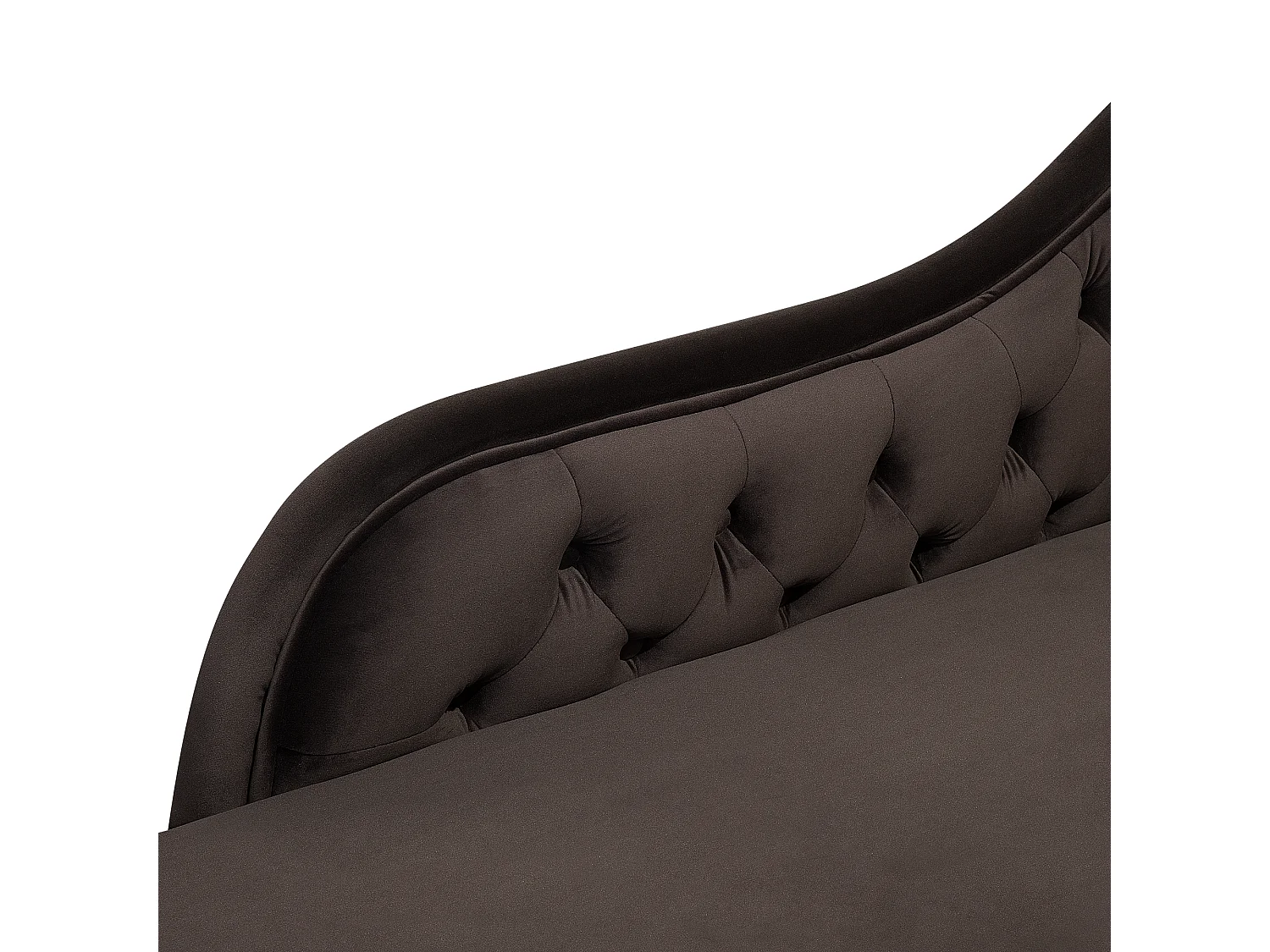 Chaise longue versione destra NIMES Velluto Marrone scuro