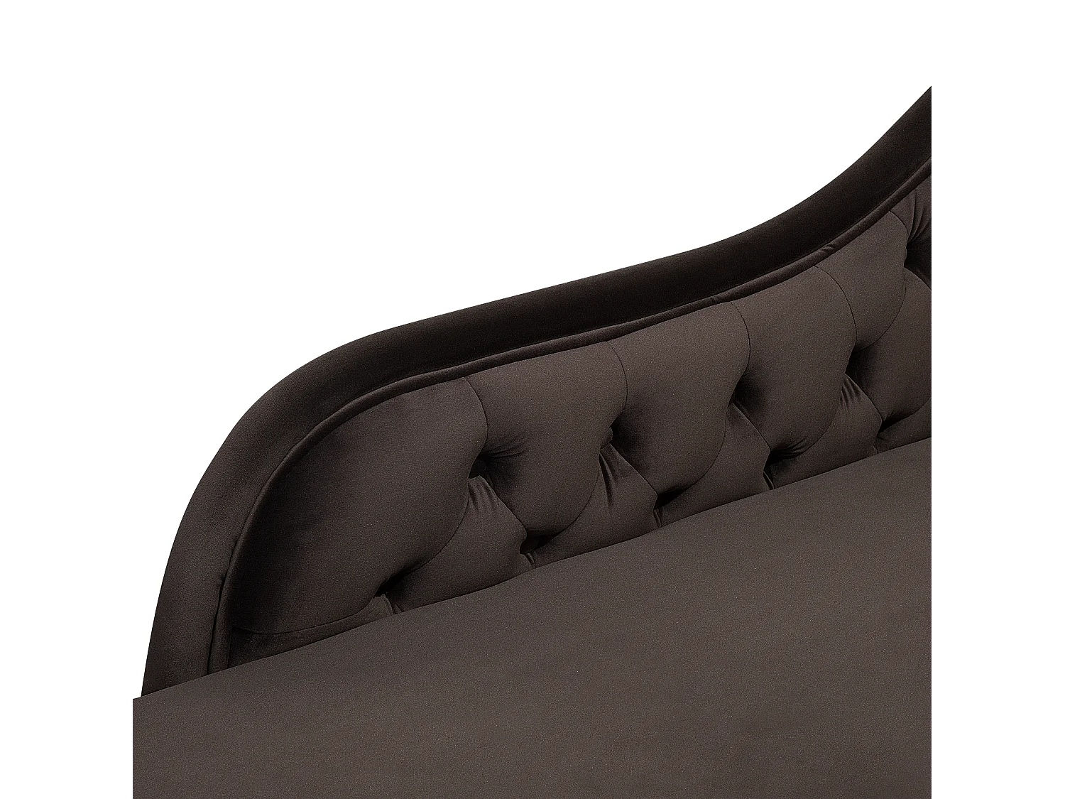 Chaise longue côté droit NIMES Velours Marron foncé