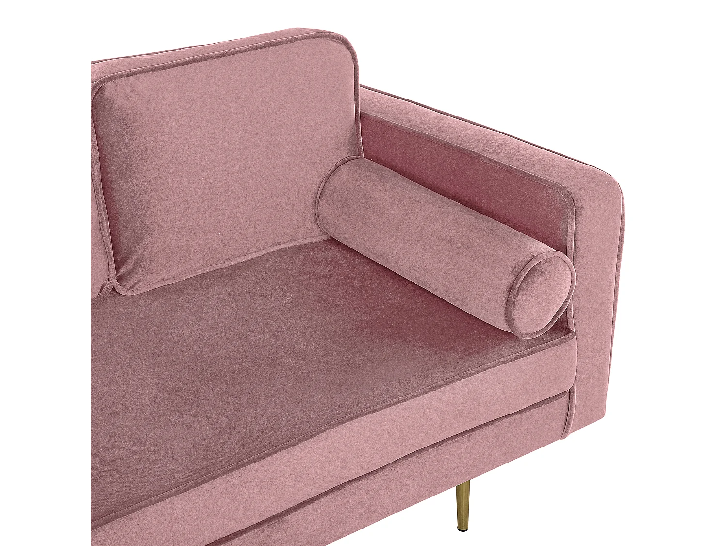 Chaise longue côté droit MIRAMAS Velours Rose