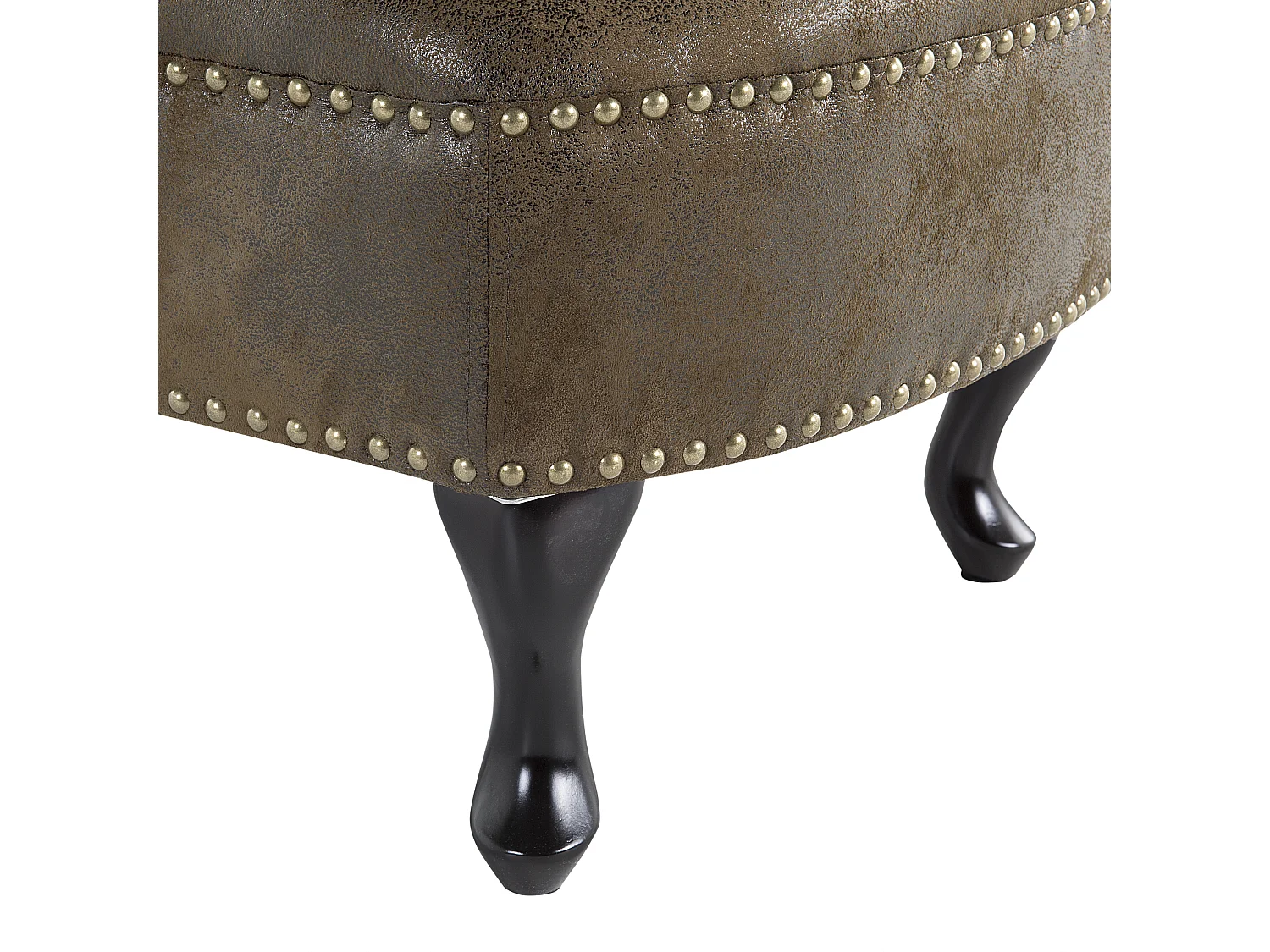 Retro Récamiere im Chesterfield Style Kunstleder rechtsseitig braun Nimes