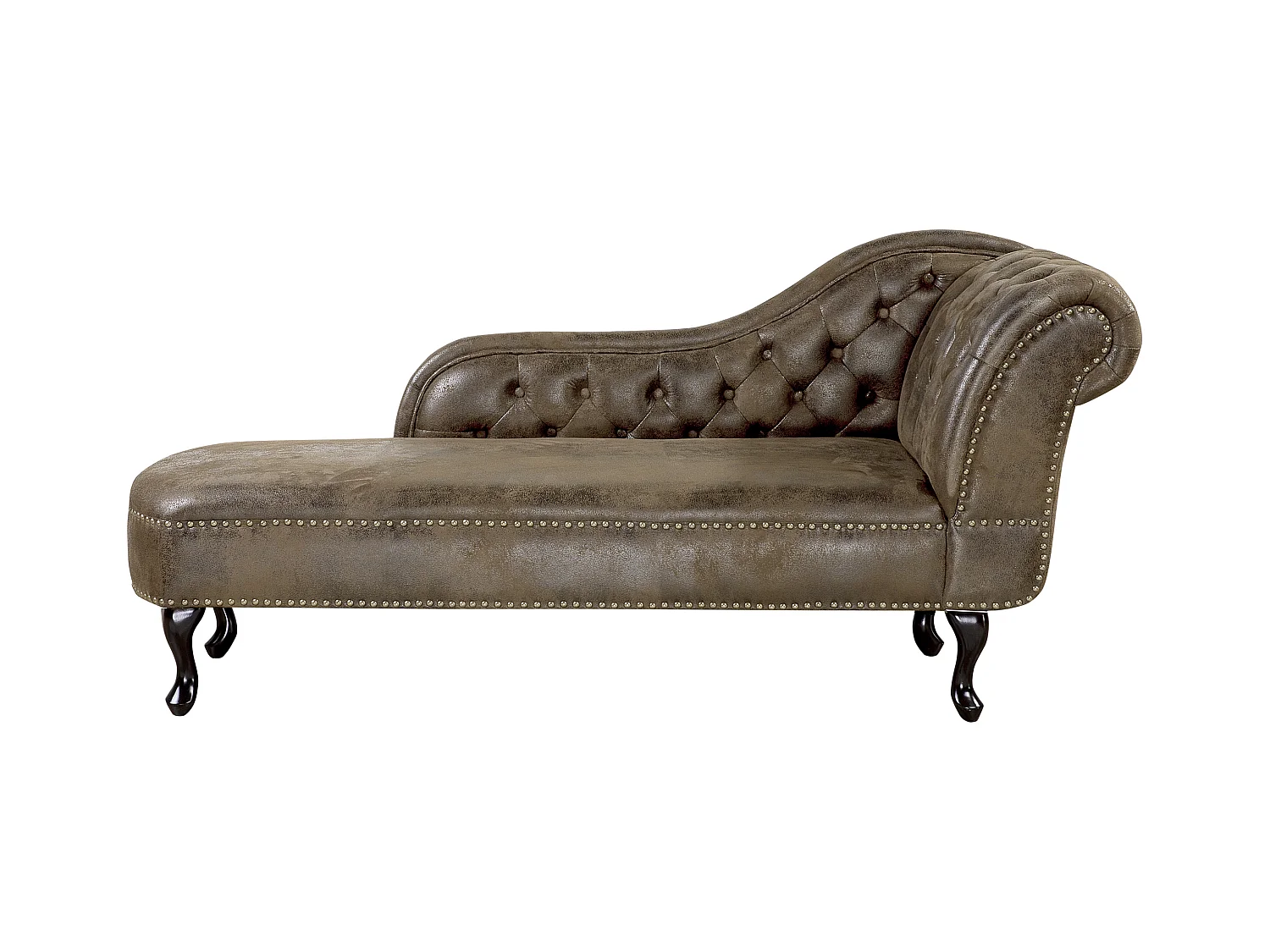 Chaise longue versione destra NIMES Scamosciato sintetico Marrone
