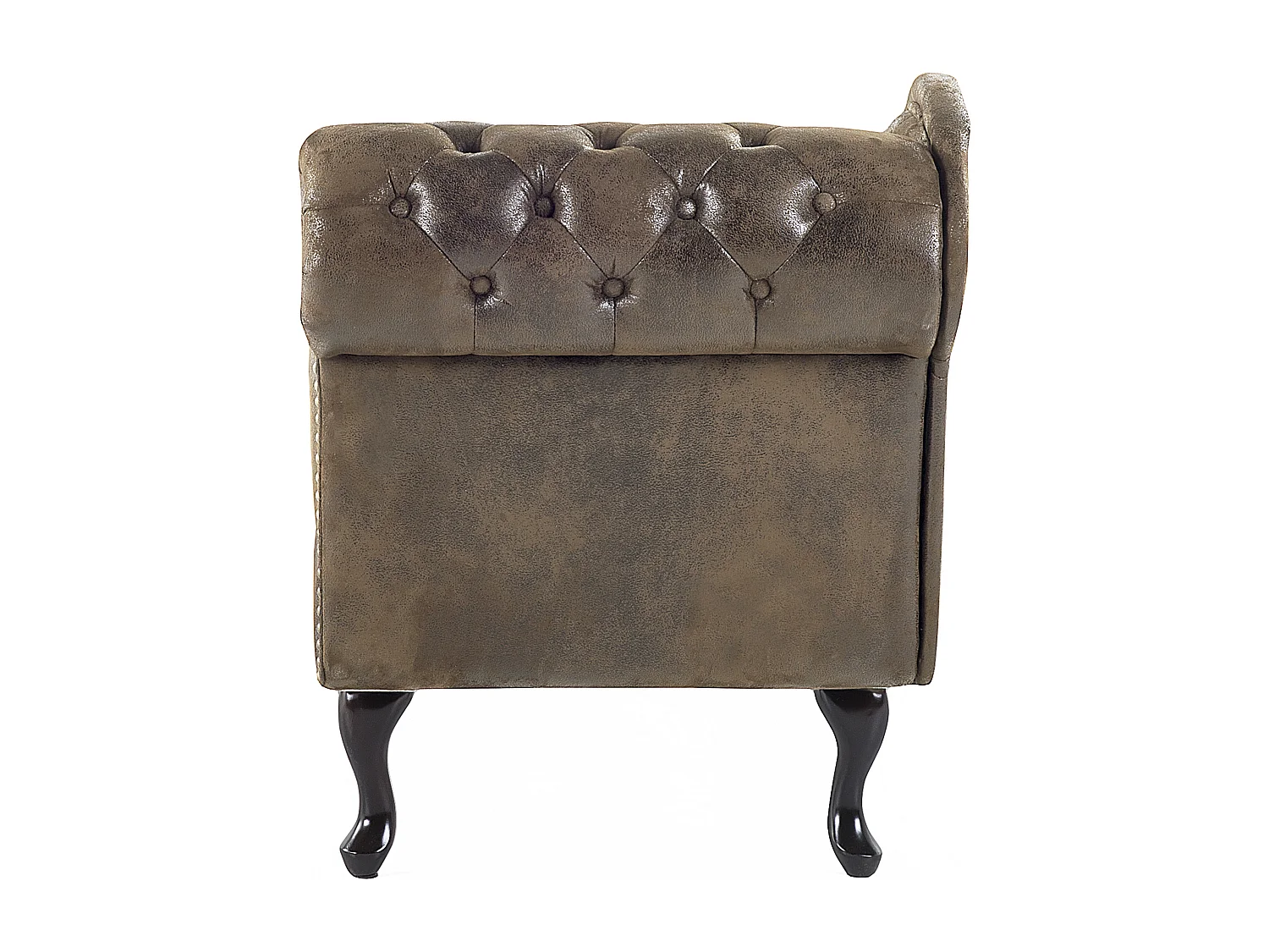 Rechtszijdige chaise longue NIMES Kunstsuède Bruin