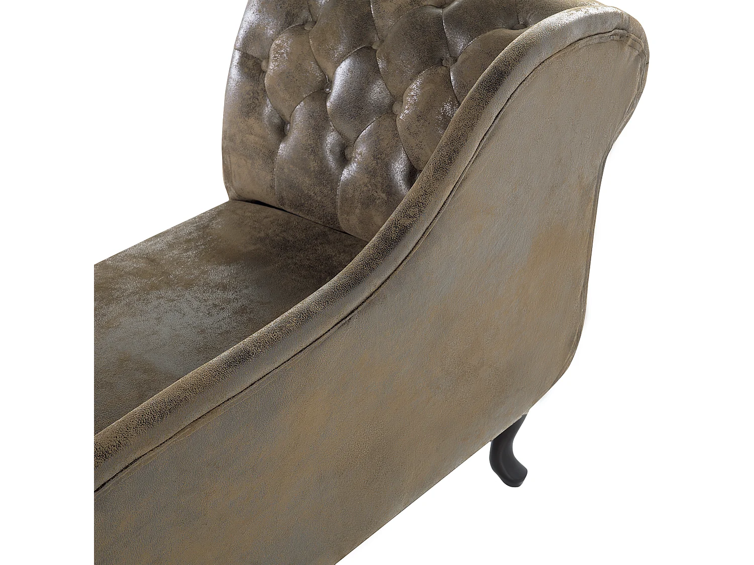 Chaise longue côté droit NIMES Daim synthétique Marron