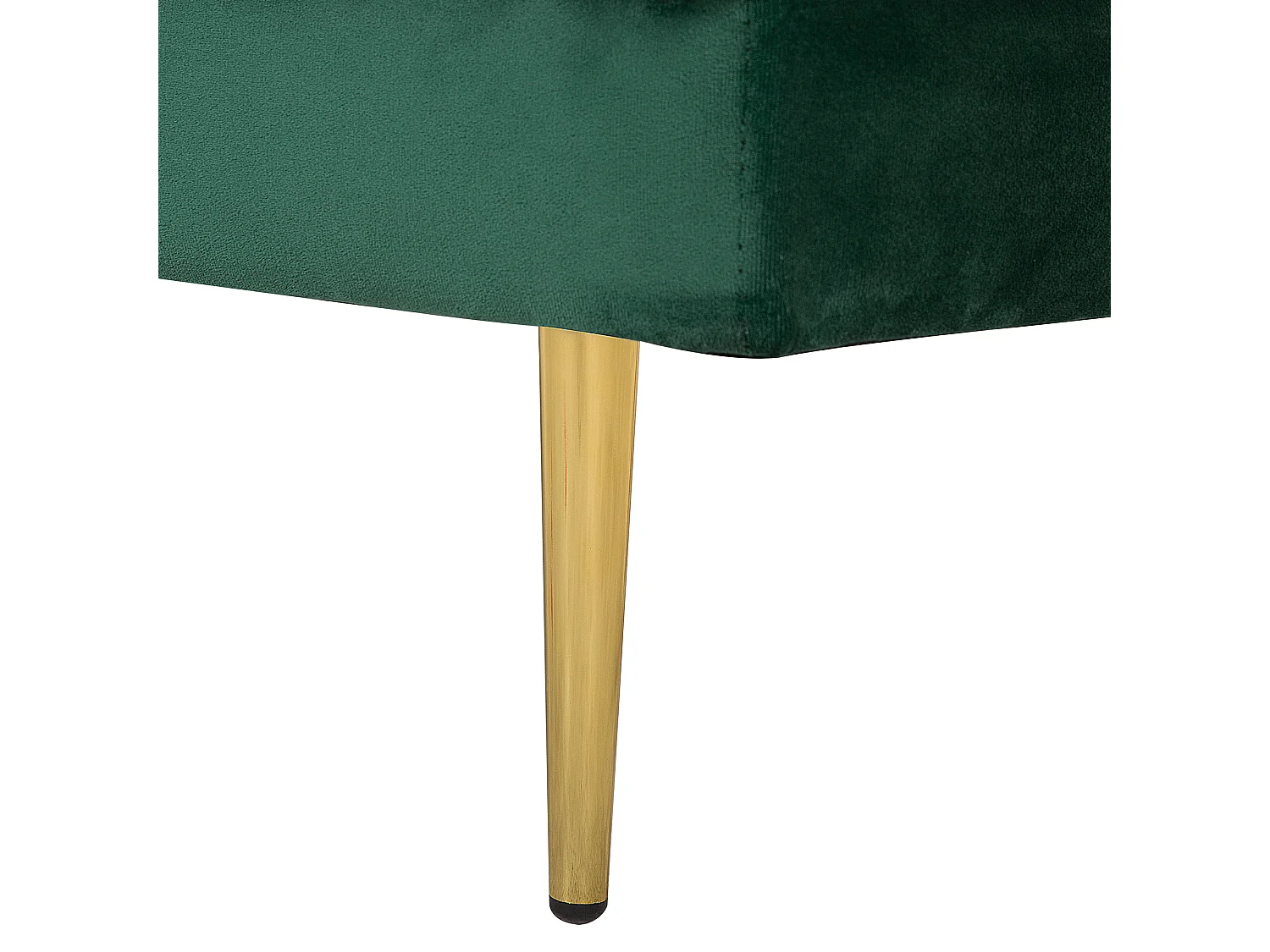 Chaise longue versione destra MIRAMAS Velluto Verde smeraldo