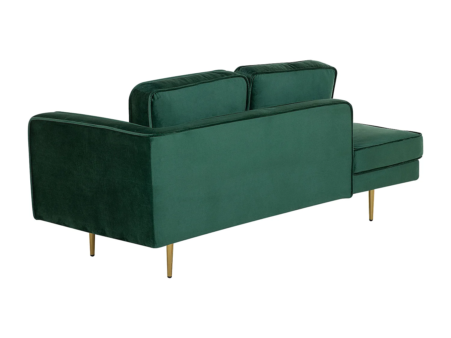 Rechtszijdige chaise longue MIRAMAS Fluweel Smaragdgroen