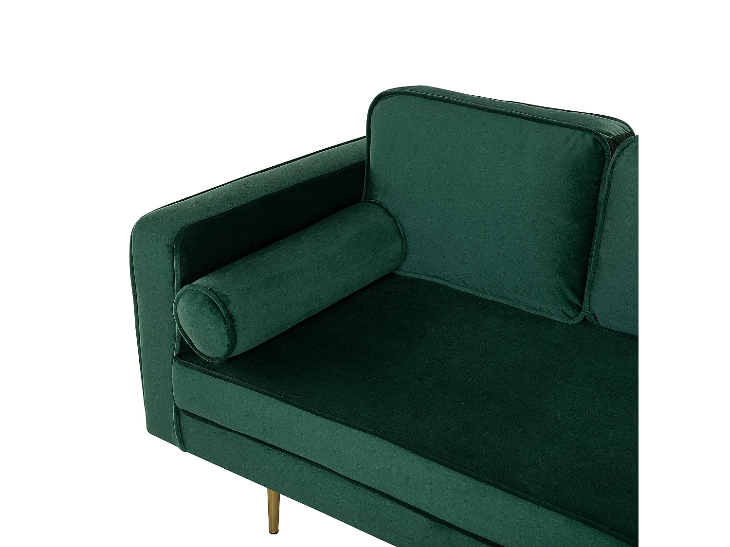 Linkszijdige chaise longue MIRAMAS Fluweel Smaragdgroen