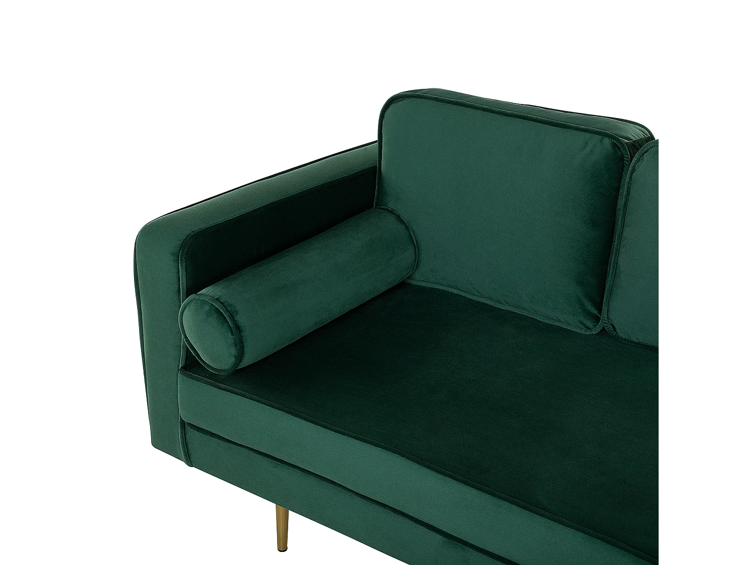 Chaise longue à esquerda MIRAMAS Veludo Verde esmeralda