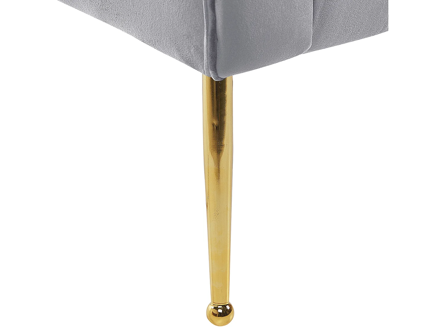 Chaiselongue NANTILLY Samtstoff Hellgrau