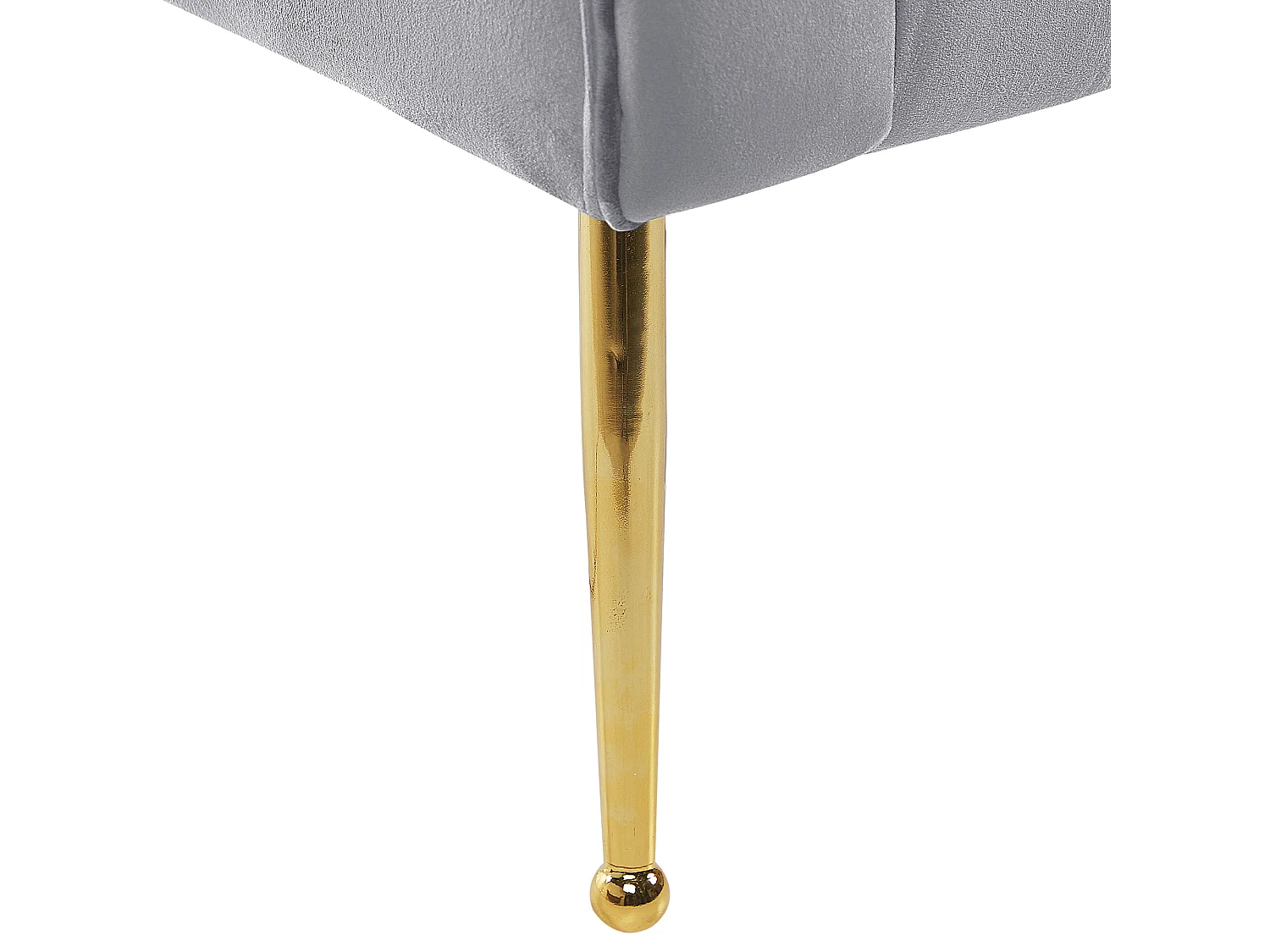 Chaise longue NANTILLY Fluweel Lichtgrijs