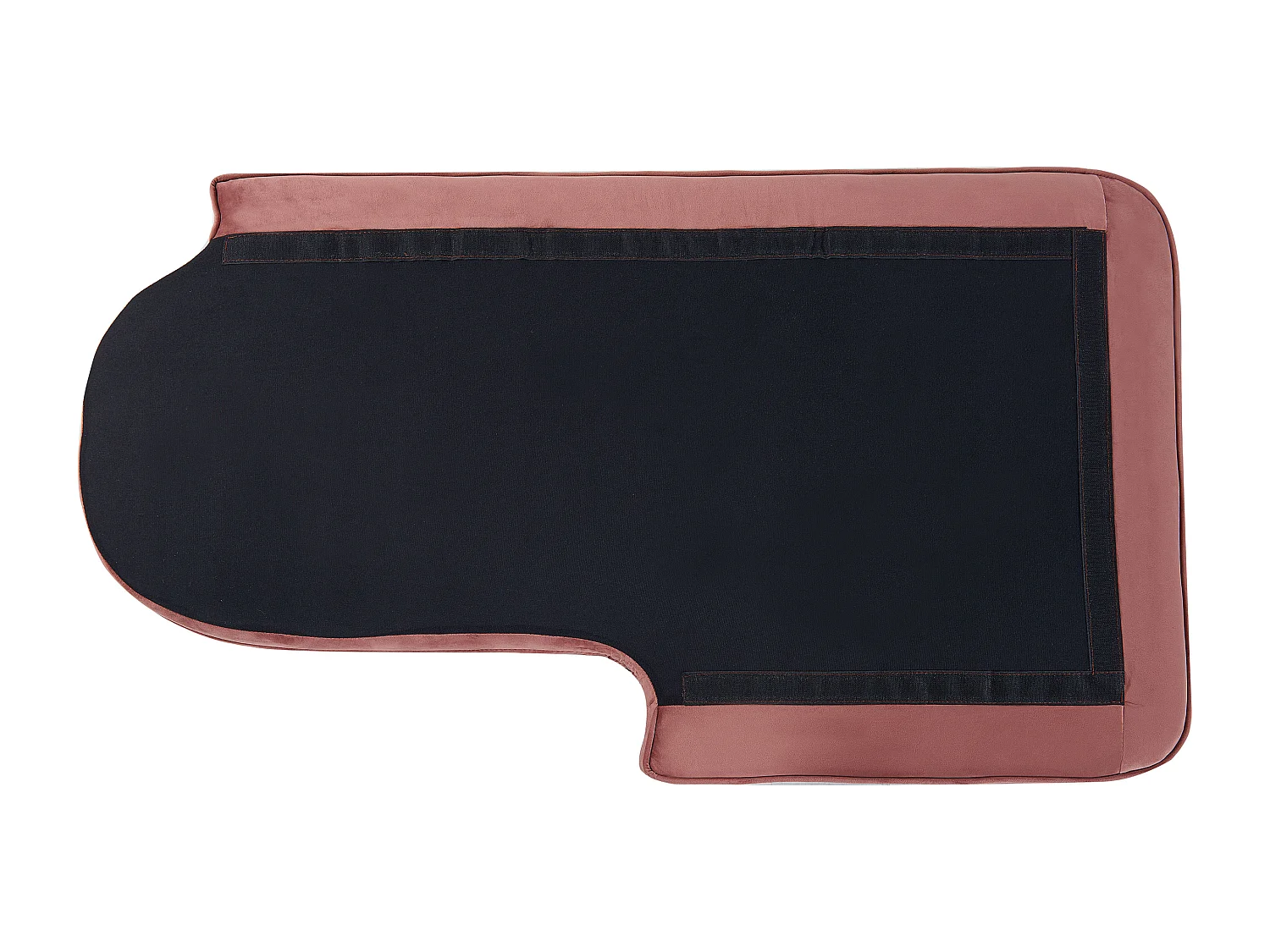 Chaise longue à esquerda ALLIER Veludo Rosa